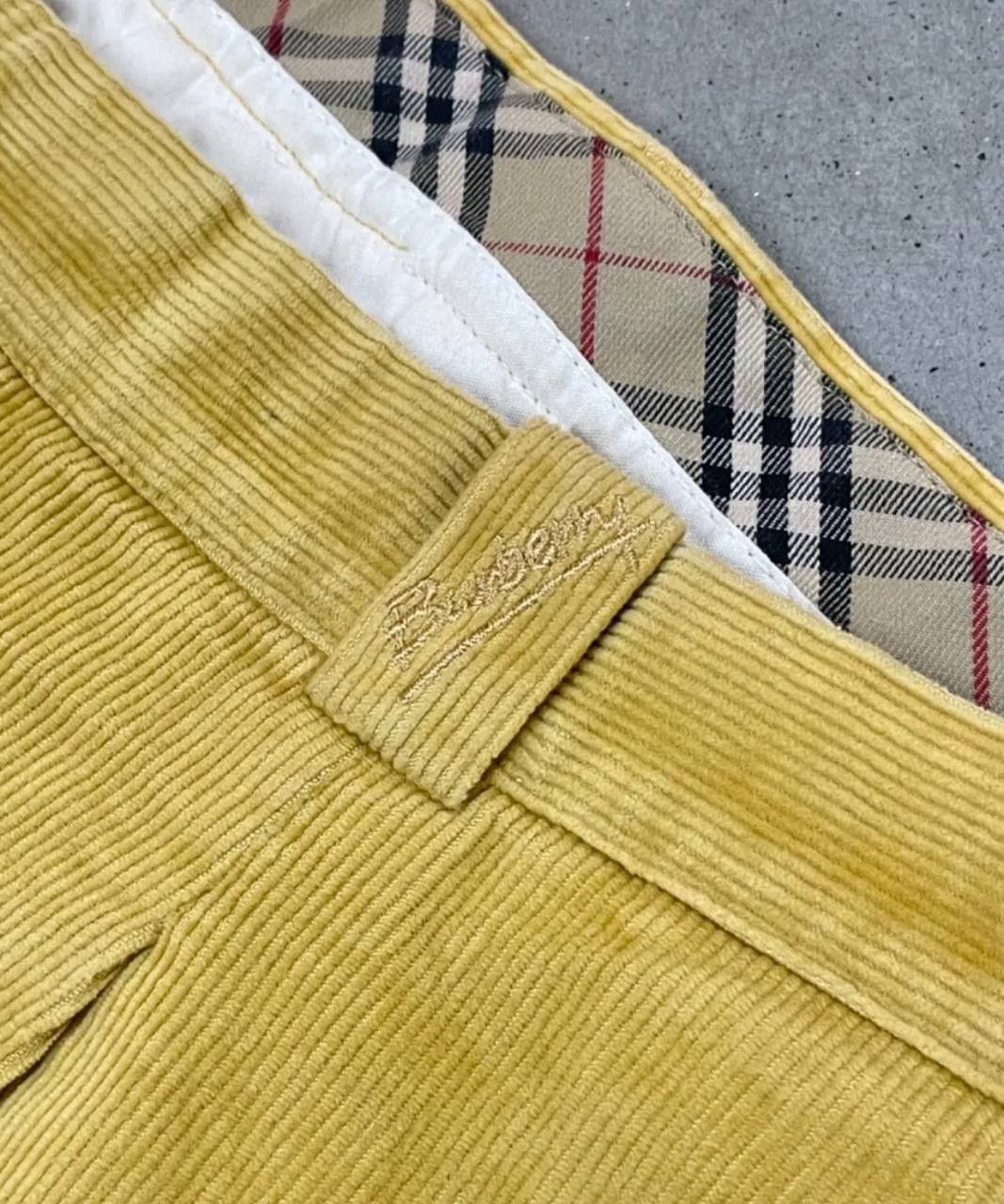 Burberry Corduroi Club Vintage Corduroy Vintage Burberry Pants Cropped Nova Check Design Grailed