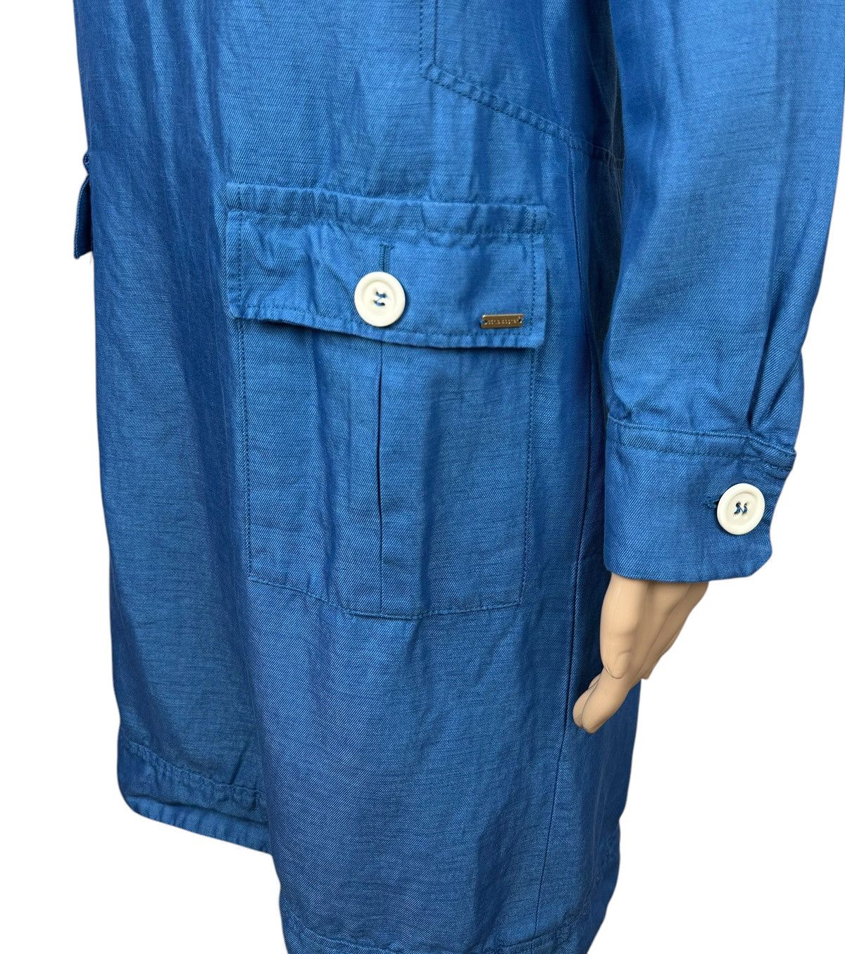 Bogner Sonia Bogner Shirt Dress Cotton Silk Linen size L Size L / US 10 / IT 46 - 7 Thumbnail