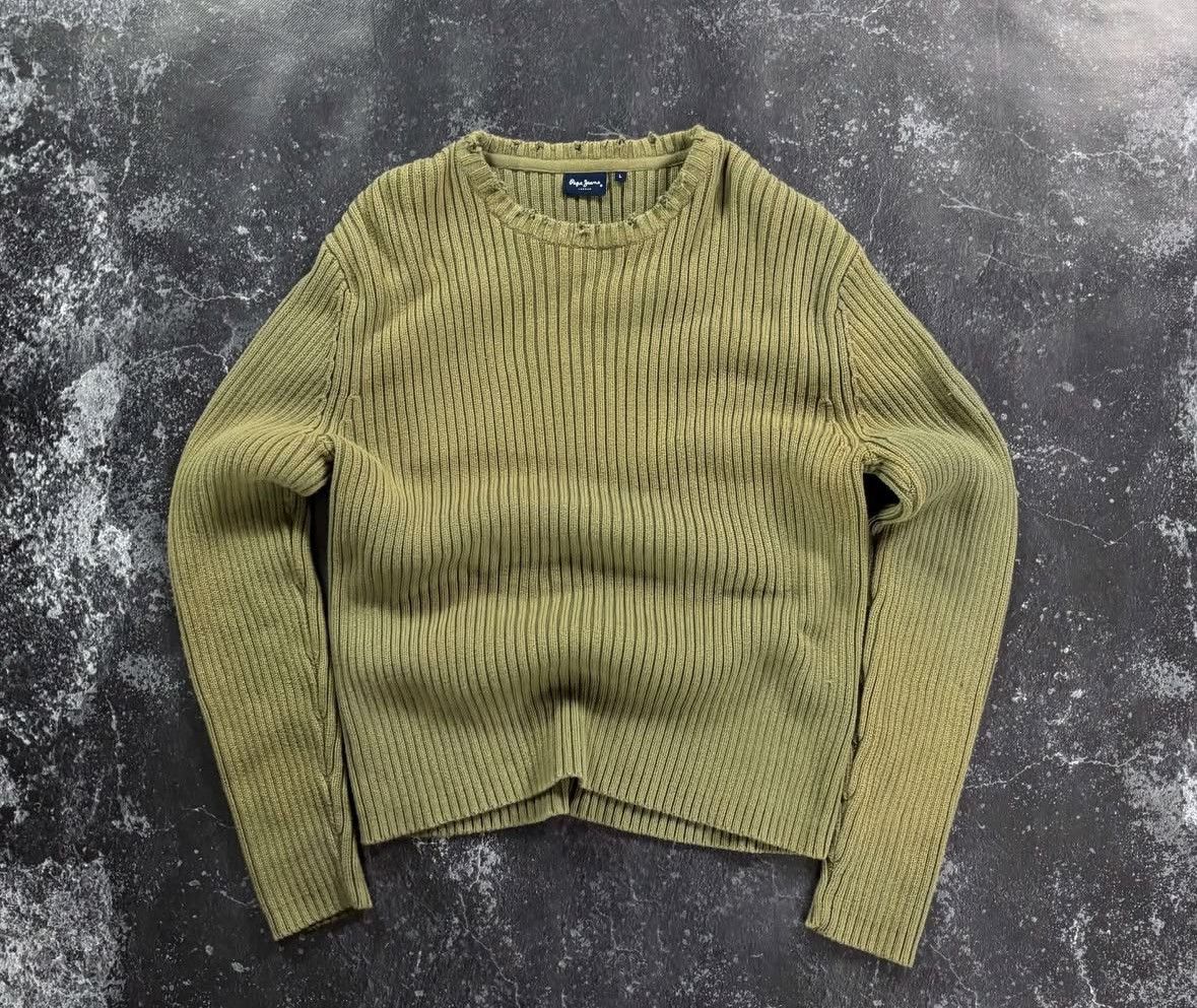 Vintage Distressed knitted vintage sweater Size US L / EU 52-54 / 3 - 1 Thumbnail