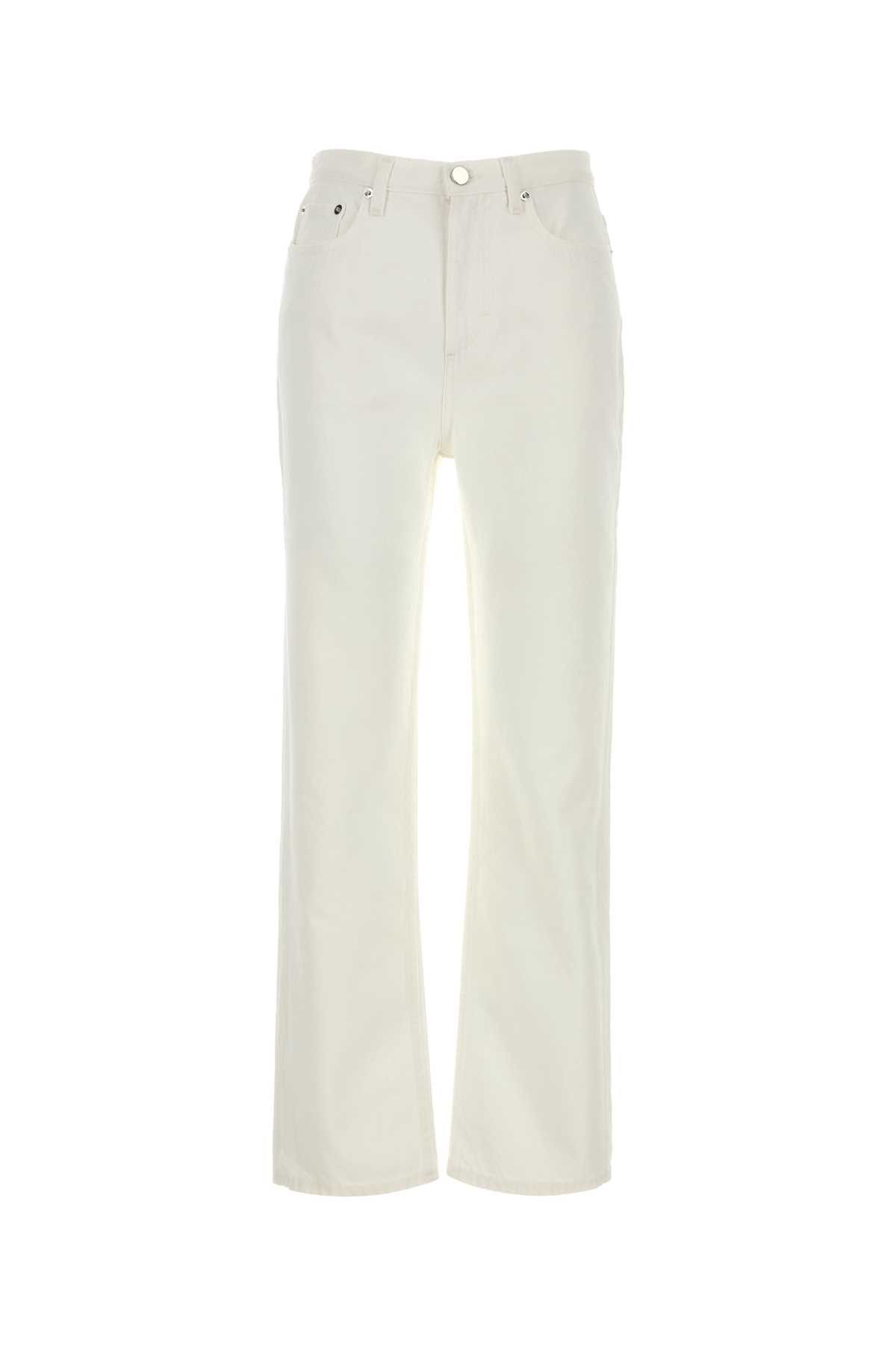 Loulou de Saison White Denim Jude Jeans Size 26" / US 2 / IT 38 - 1 Thumbnail