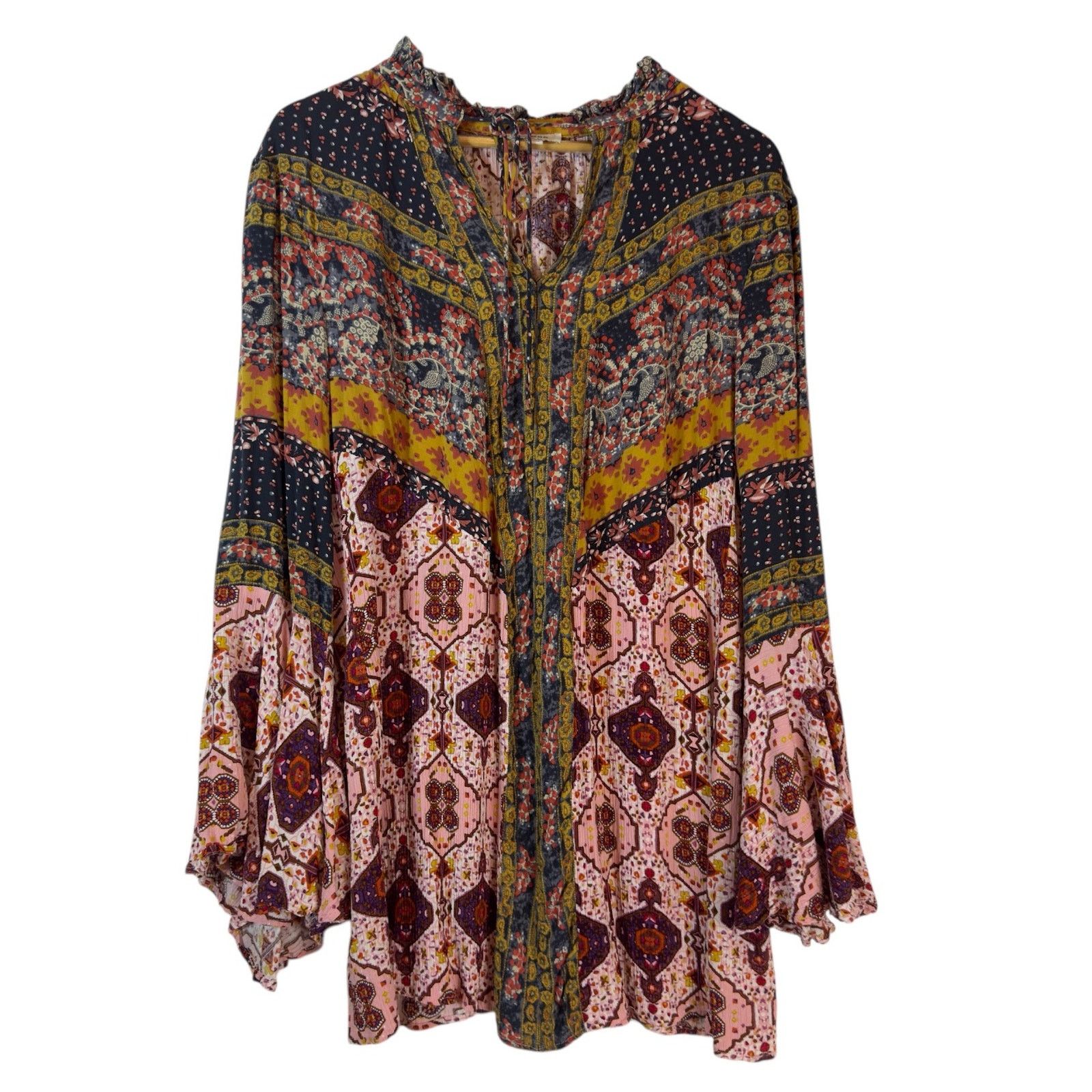 Other umgee Daydream Believer Bell Sleeve Boho Mini Dress Size L / US 10 / IT 46 - 3 Thumbnail
