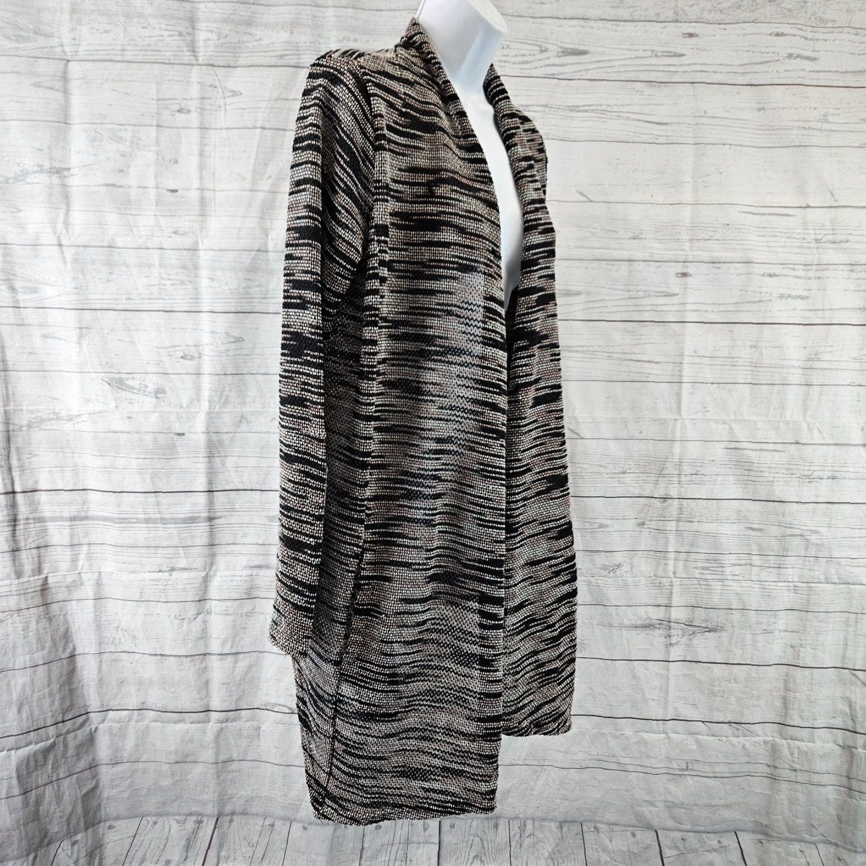 Vintage Knox Rose Cardigan Womens Size M Medium Black Pink Long Sleeve Pockets Sweater Size M / US 6-8 / IT 42-44 - 3 Thumbnail