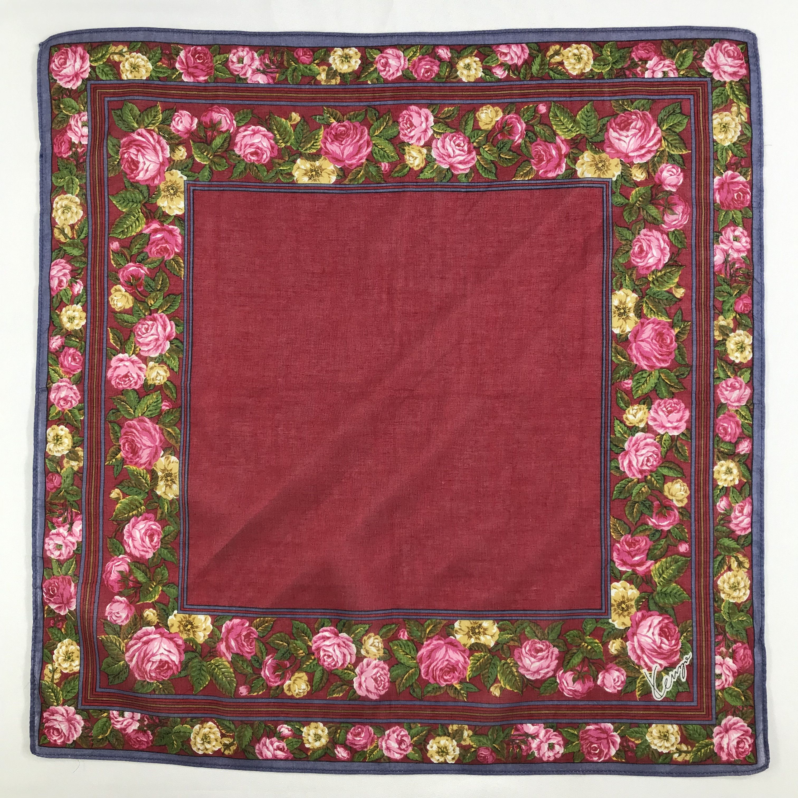 Kenzo × Vintage Kenzo Bandana / Handkerchief / Neckerchief - S2577 Size ONE SIZE - 1 Thumbnail