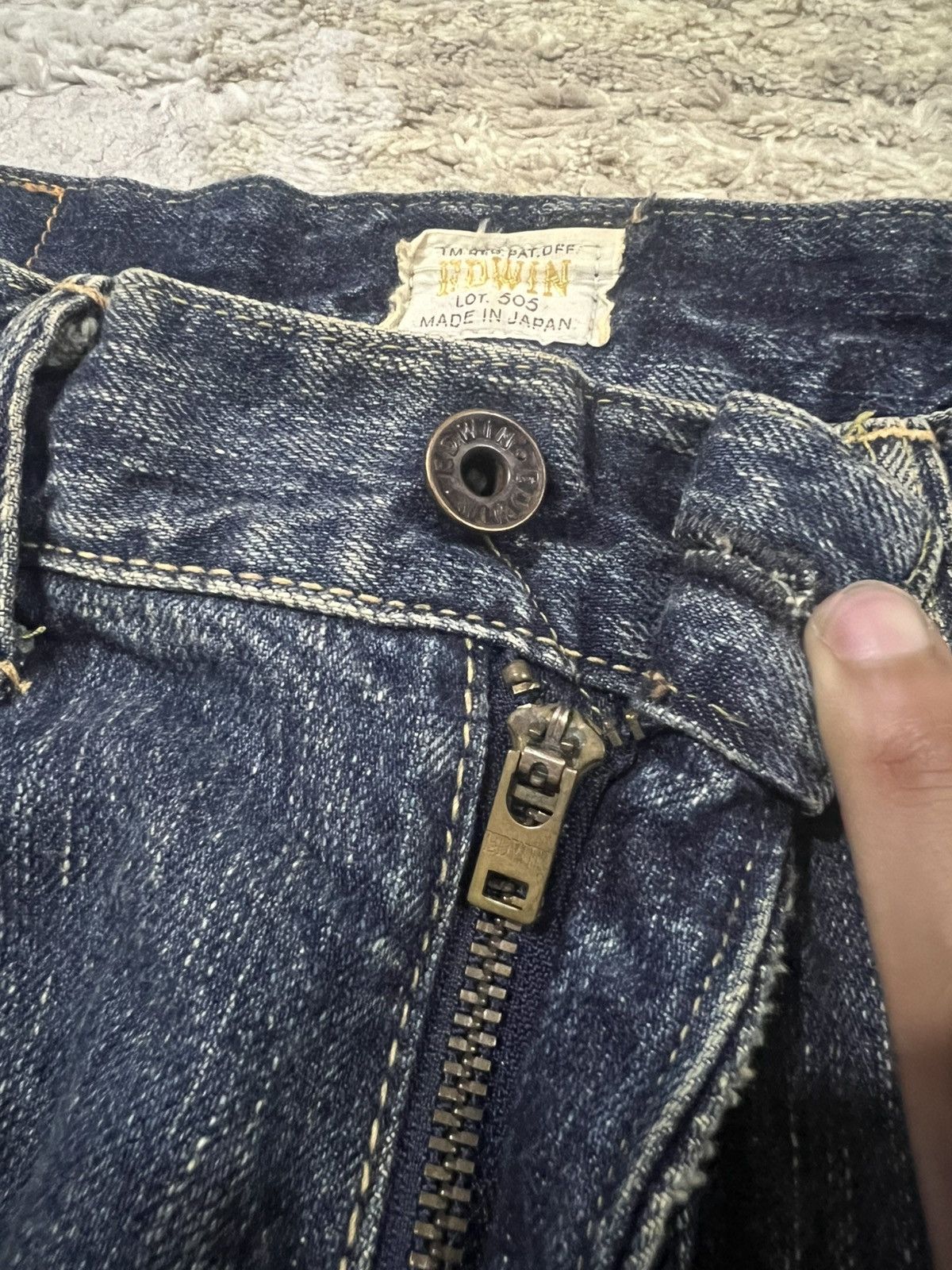 Edwin Vintage Edwin 🇯🇵 Made Mud Wash Regular Fit Selvedge Denim Size US 32 / EU 48 - 7 Thumbnail