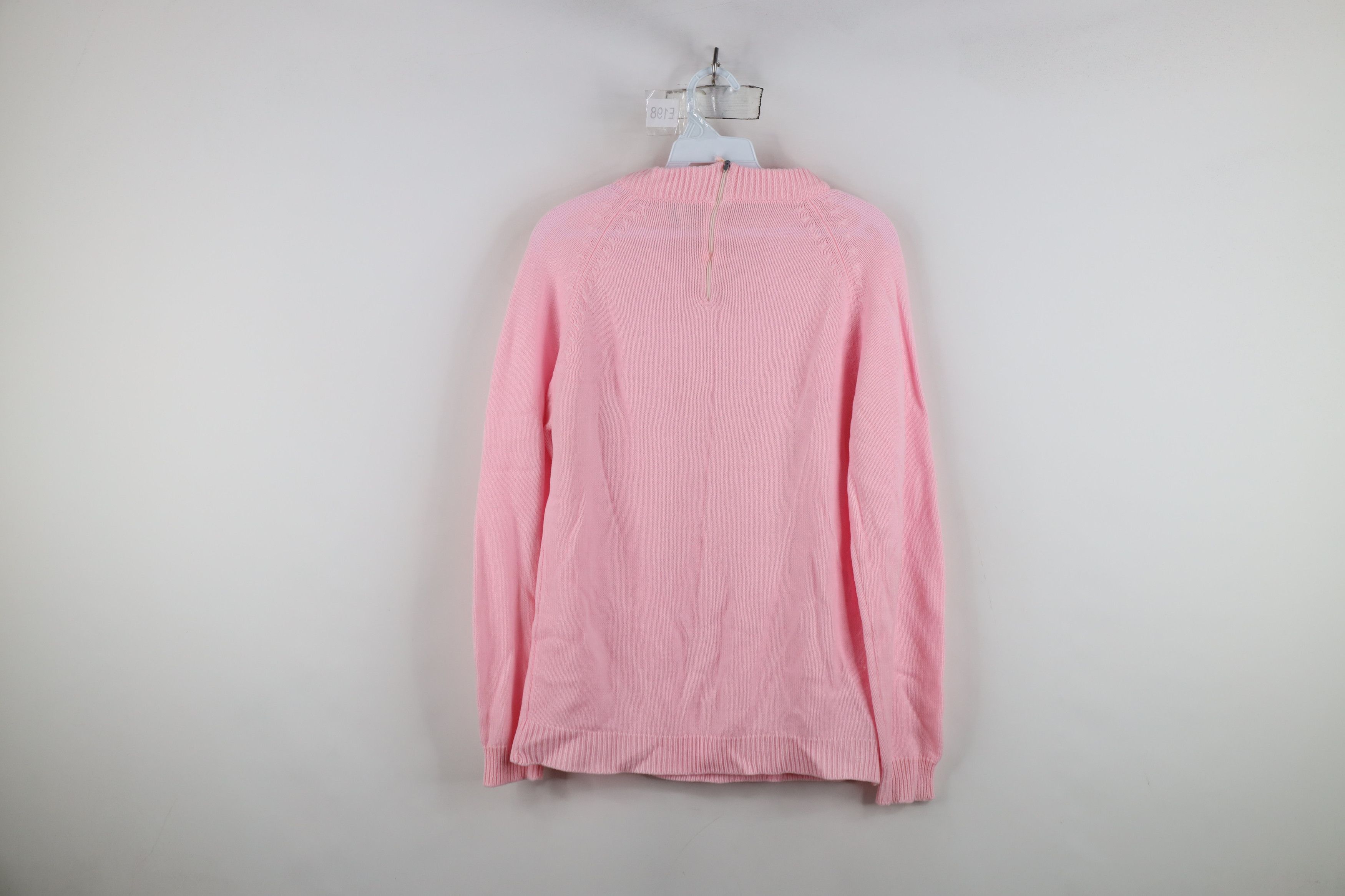 Vintage Vintage 60s 70s Streetwear Knit Back Zip Sweater Pink Size XS / US 0-2 / IT 36-38 - 13 Thumbnail