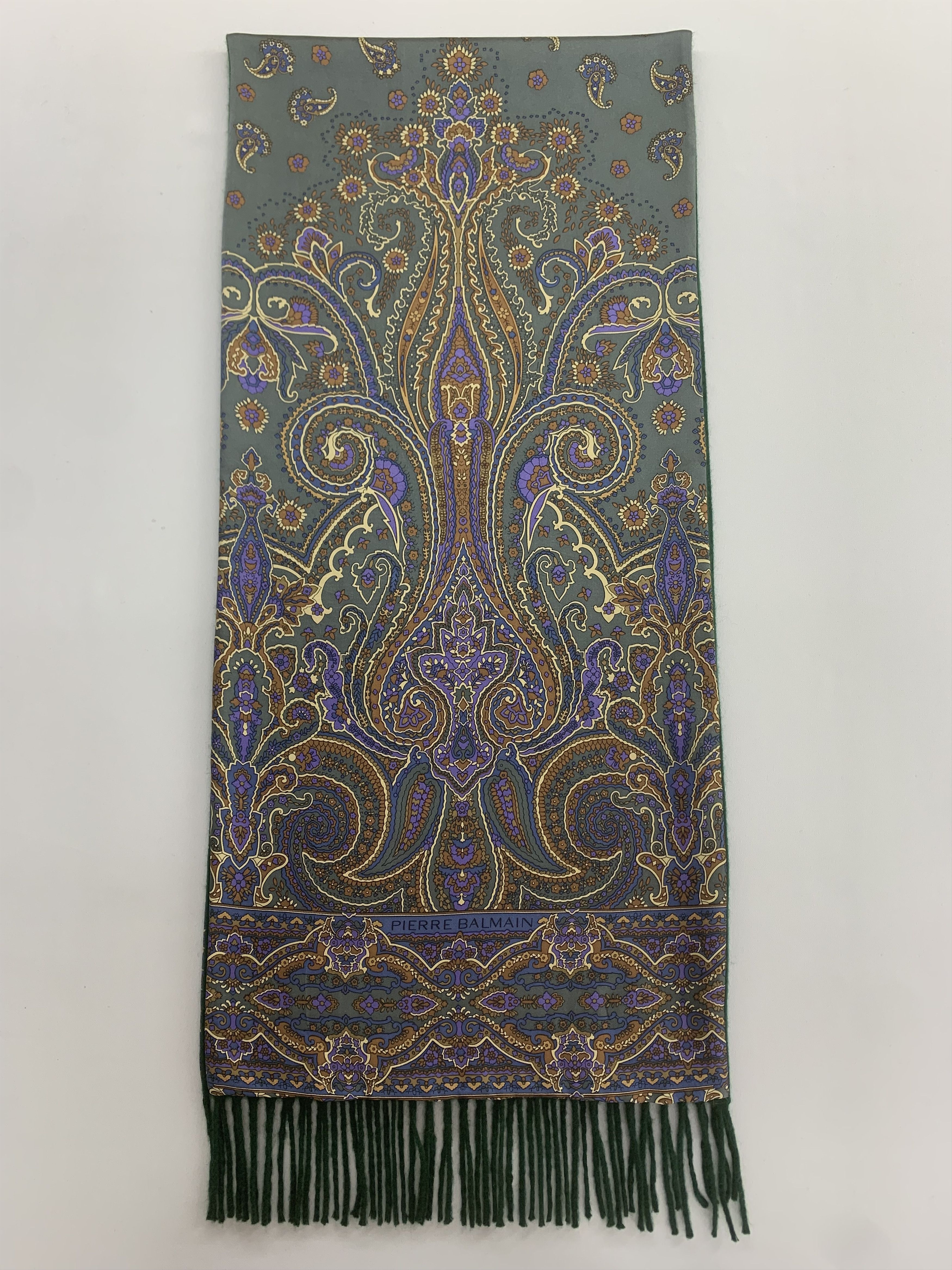 Pierre Balmain Pierre Balmian Scarf Wool Silk Muffler Neck Wrap BL3187 Size ONE SIZE - 2 Thumbnail