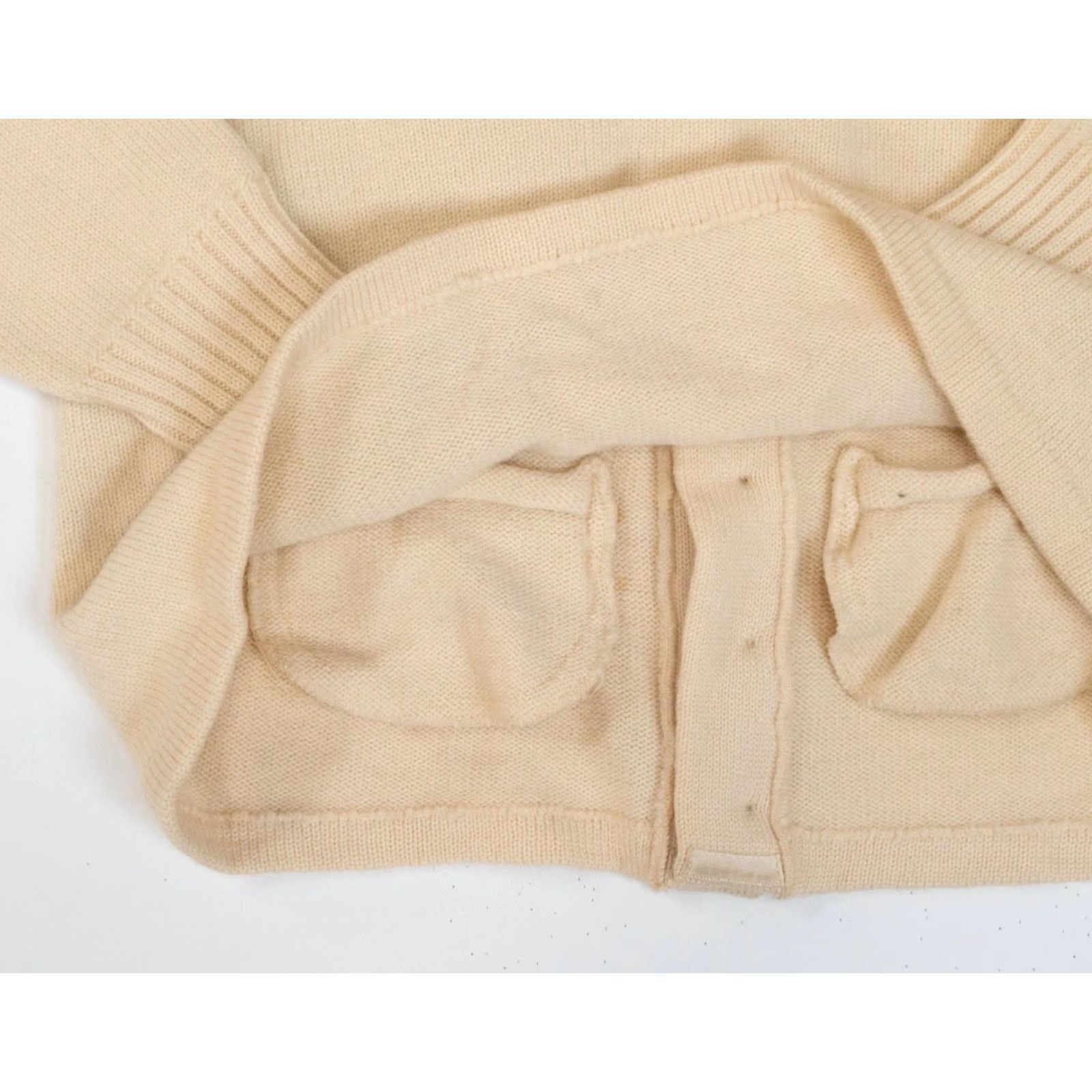 Vintage VINTAGE Puritan True VTG Letterman 60s High School Varsity Wool Cardigan M Ivory Patchwork Knit Wool Crew Neck Long Sleeve Size M / US 6-8 / IT 42-44 - 5 Thumbnail