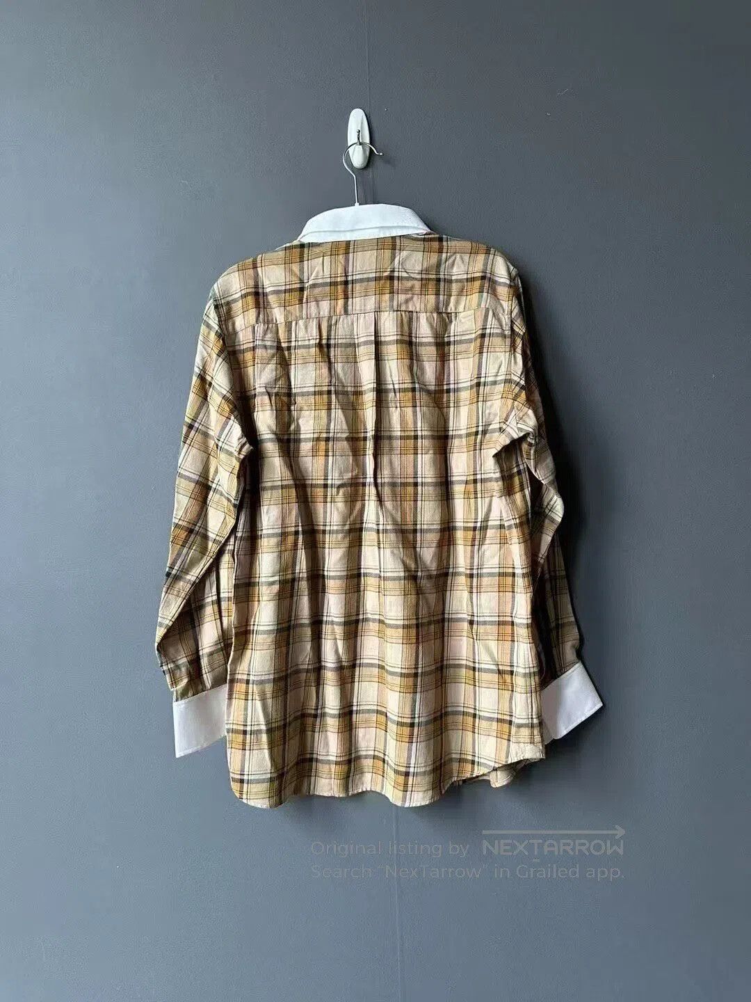 Celine CELINE Yellow Triomphe Check Shirt| Size US XXS / EU 40 - 2 Thumbnail