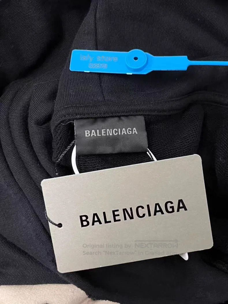 Balenciaga Balenciaga Letter Logo Printed Hooded Long Sleeve Sweatshi Size S / US 4 / IT 40 - 4 Thumbnail