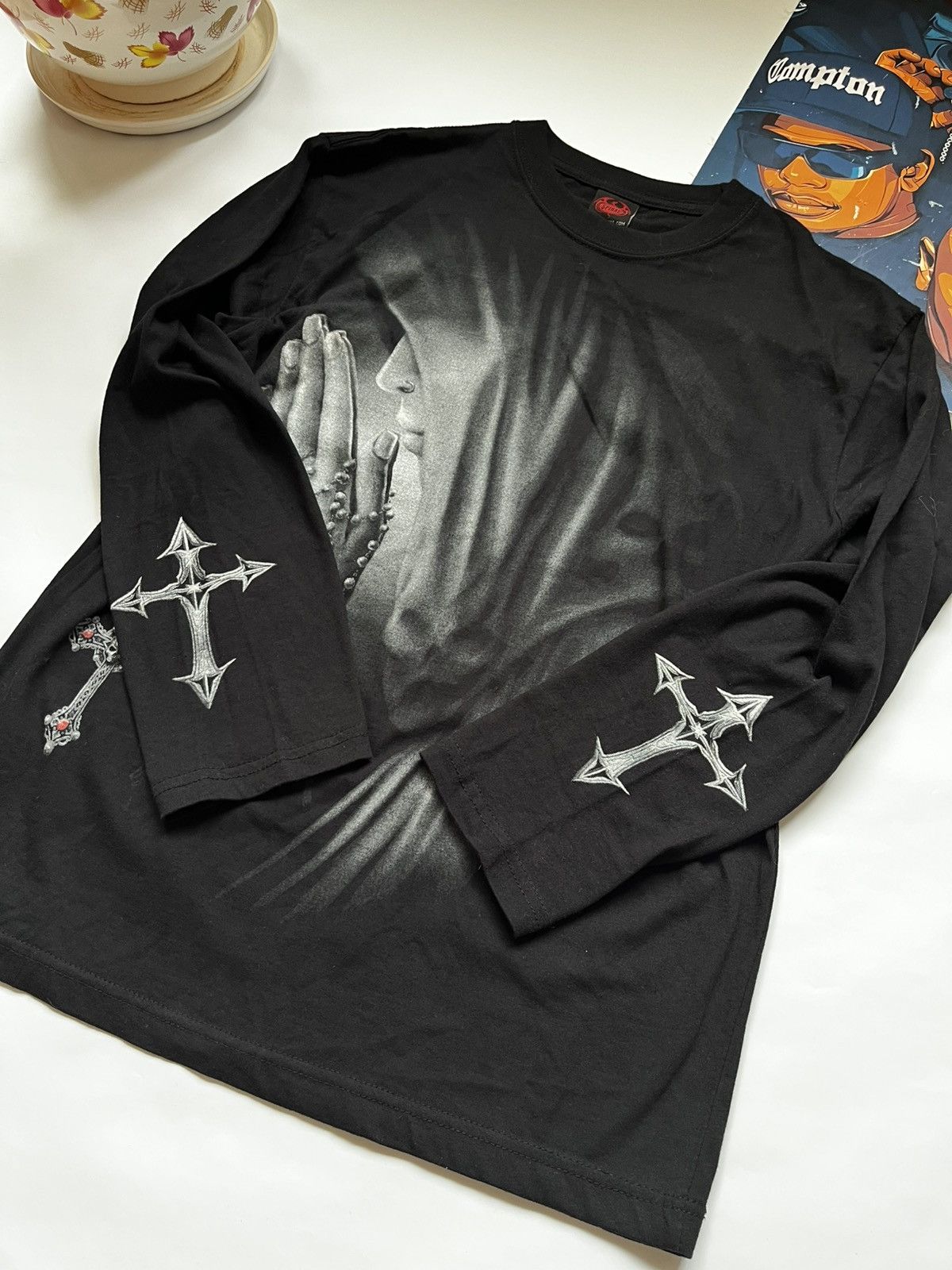 Band Tees Rare Thermal Longsleeve Spiral Y2k Affliction Style Size US M / EU 48-50 / 2 - 3 Thumbnail