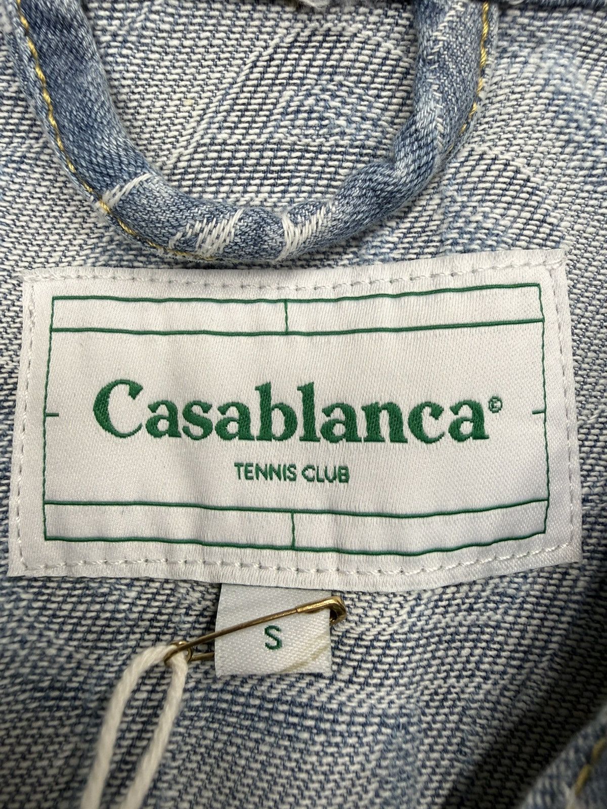 Casablanca Monogram Embroidered Bleached Denim Jacket. Size S. BNWT Size US S / EU 44-46 / 1 - 5 Thumbnail