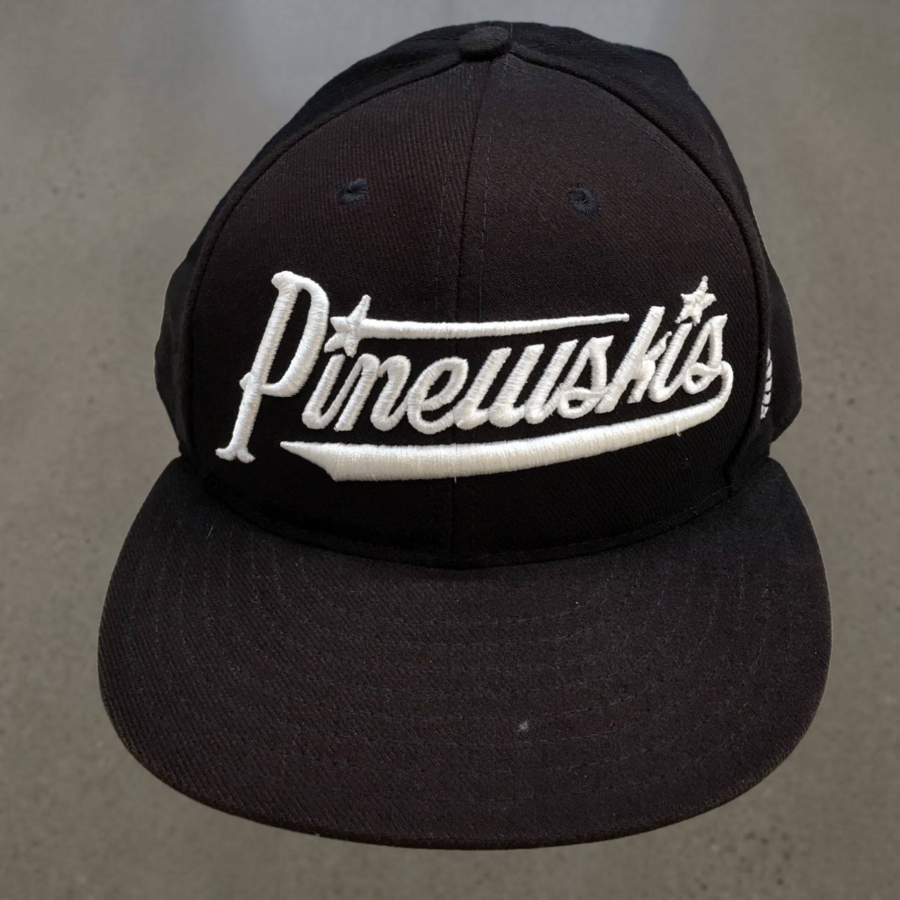 Vintage ELM Pinewskis Snapback Cap Hat Mens One Size Black Adjustable Flat Brim Cap Size ONE SIZE - 1 Thumbnail