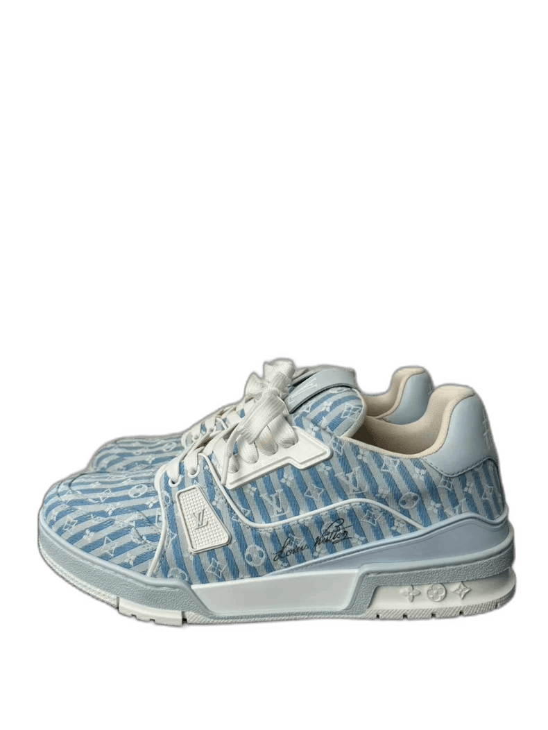 Louis Vuitton Louis Vuitton Blue and White Trainer Sneakers-yf Size US 8.5 / EU 41-42 - 1 Thumbnail