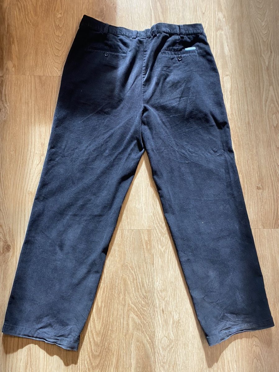 Vintage Crocodile Corduroy Black Pants Size US 32 / EU 48 - 2 Thumbnail
