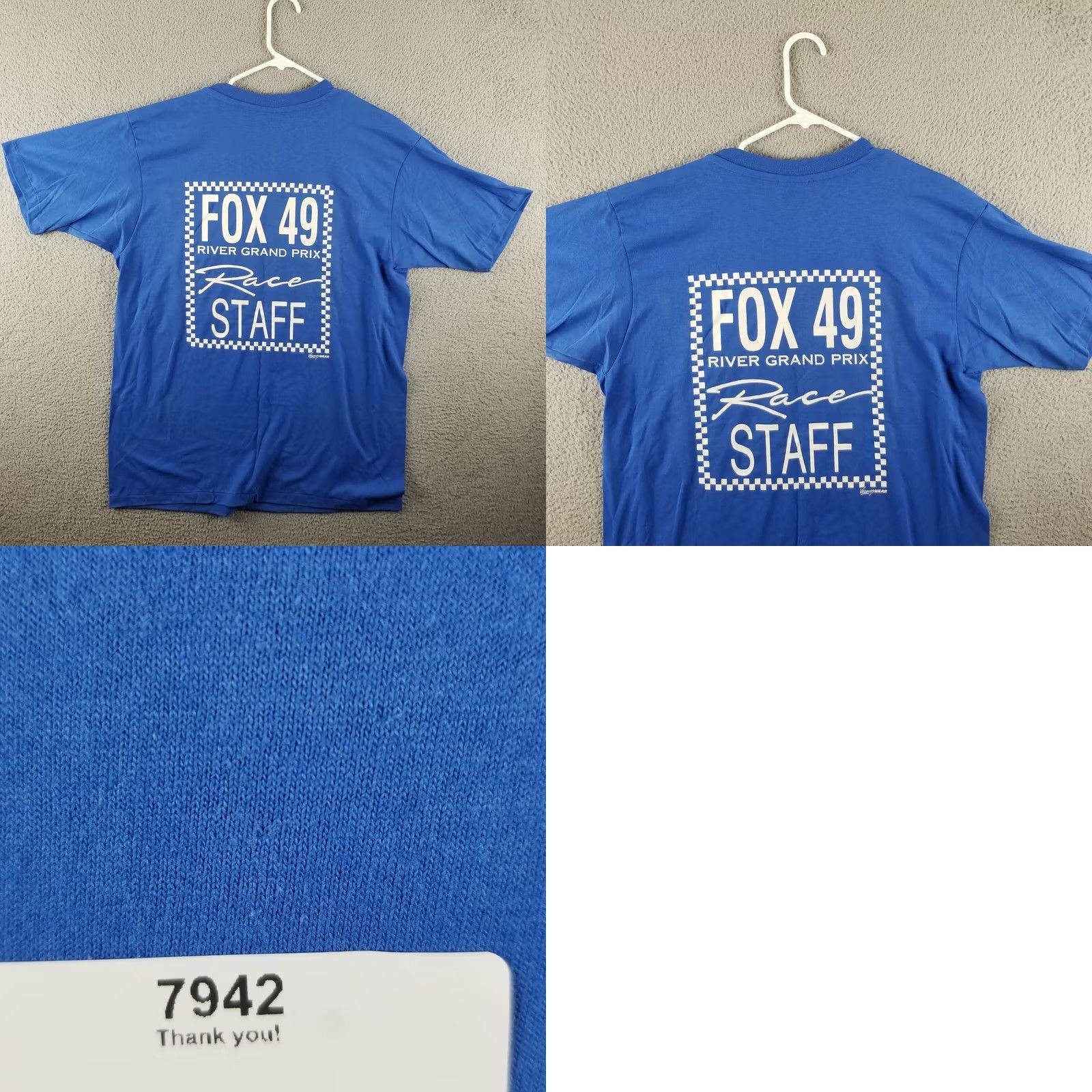Vintage Vintage Power Boat Racing Shirt Men XL Blue Fox 49 River Grand Prix Single Stitch Boat Racing Shirt Mens XL Blue Fox News Theme 1990s Size US XL / EU 56 / 4 - 8 Thumbnail