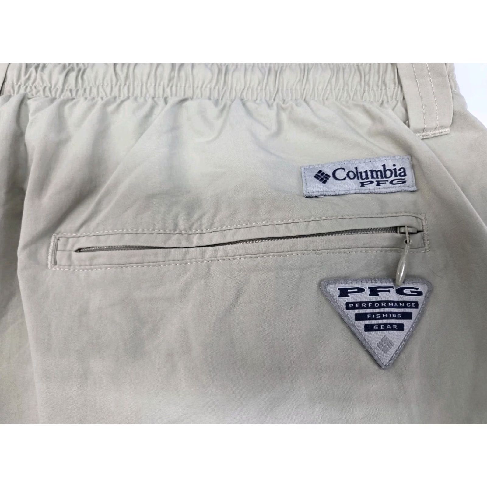 Vintage Columbia PFG Omni Shade Mens Fishing Shorts W/Liner Nylon Khaki XL Size US 36 / EU 52 - 4 Thumbnail