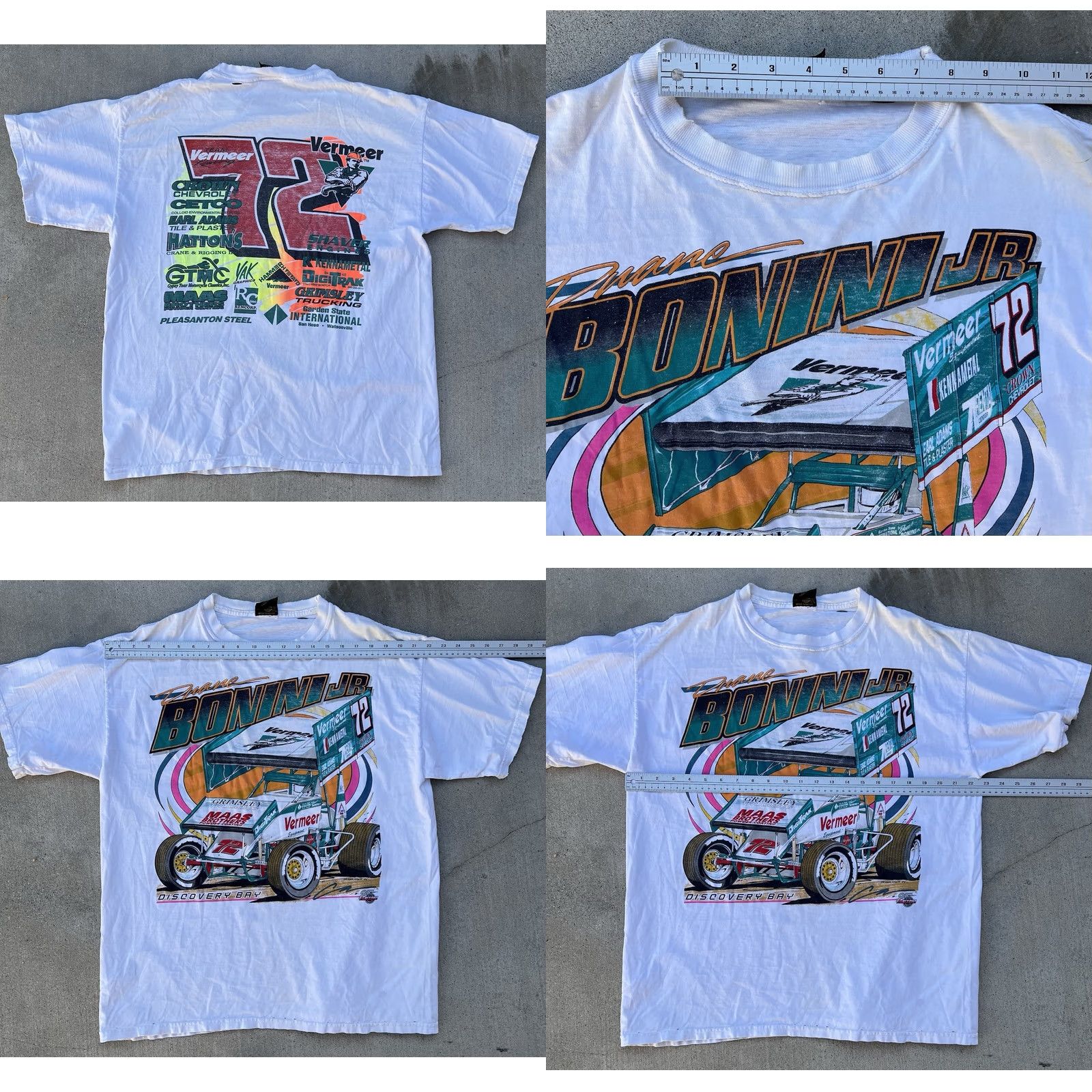 Vintage VINTAGE 1994 Duane Bonini Jr 72 Sprint Car Racing Shirt XL Worn Holes Size US XL / EU 56 / 4 - 11 Thumbnail
