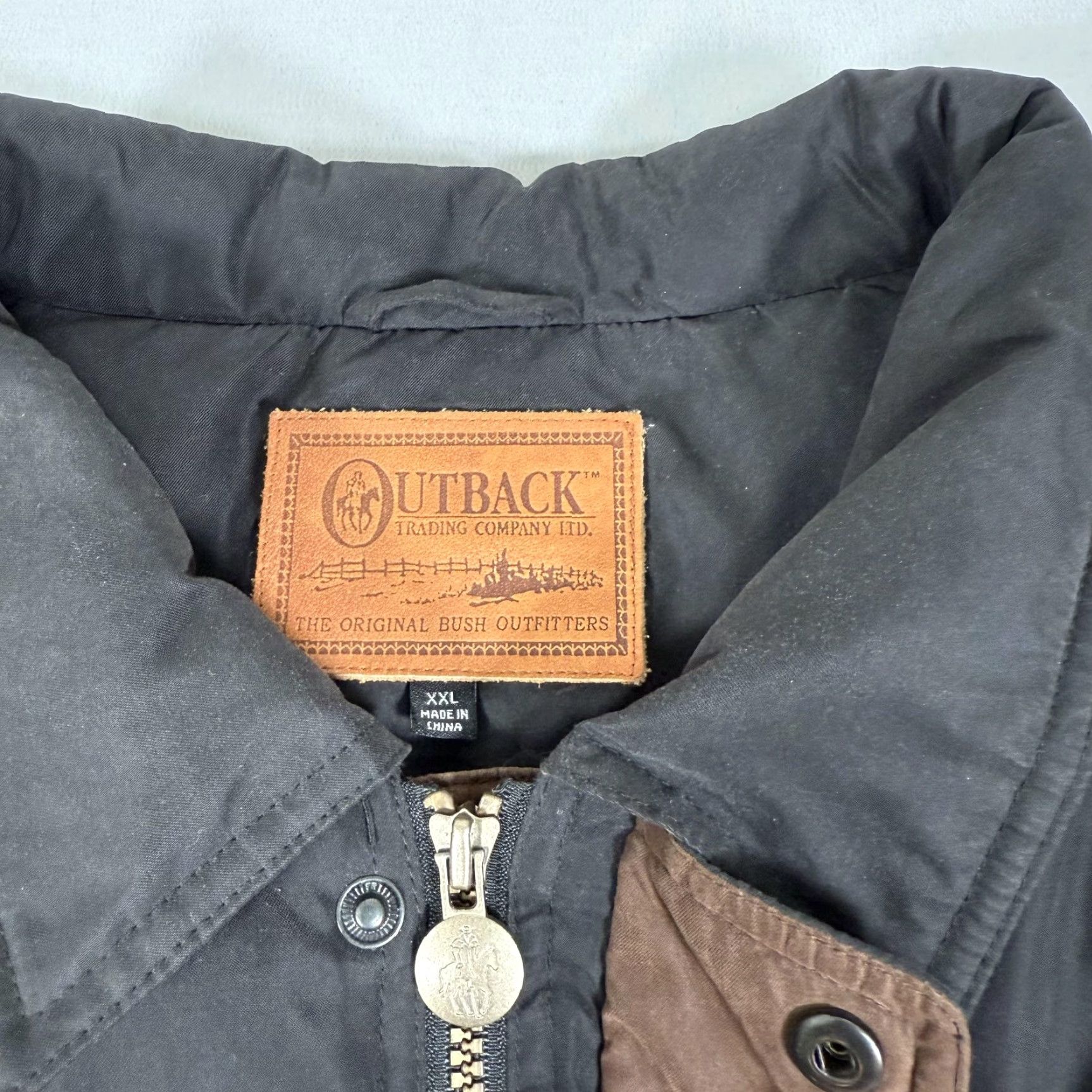 Vintage Outback Trading Jacket 2XL Mens Black Western Down Trailblazer Puffer Cowboy Size 48R - 6 Thumbnail