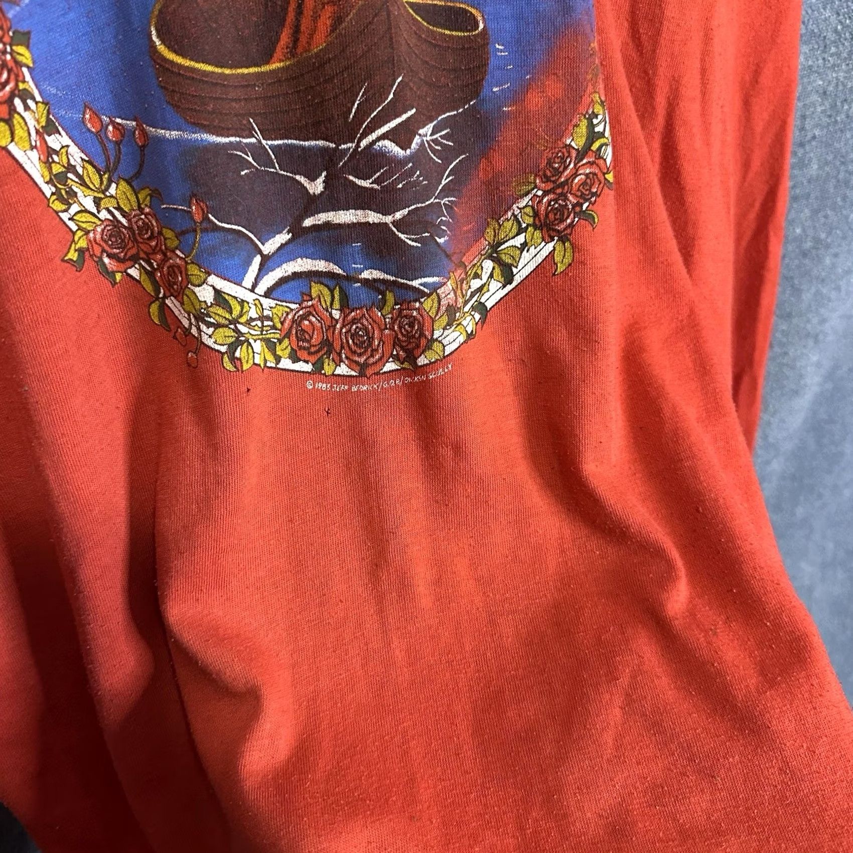 Vintage VINTAGE Grateful Dead Blues for Allah Long Sleeve Shirt Mens L Red 1980s Graphic Tee Cotton Blend USA Size US L / EU 52-54 / 3 - 5 Thumbnail