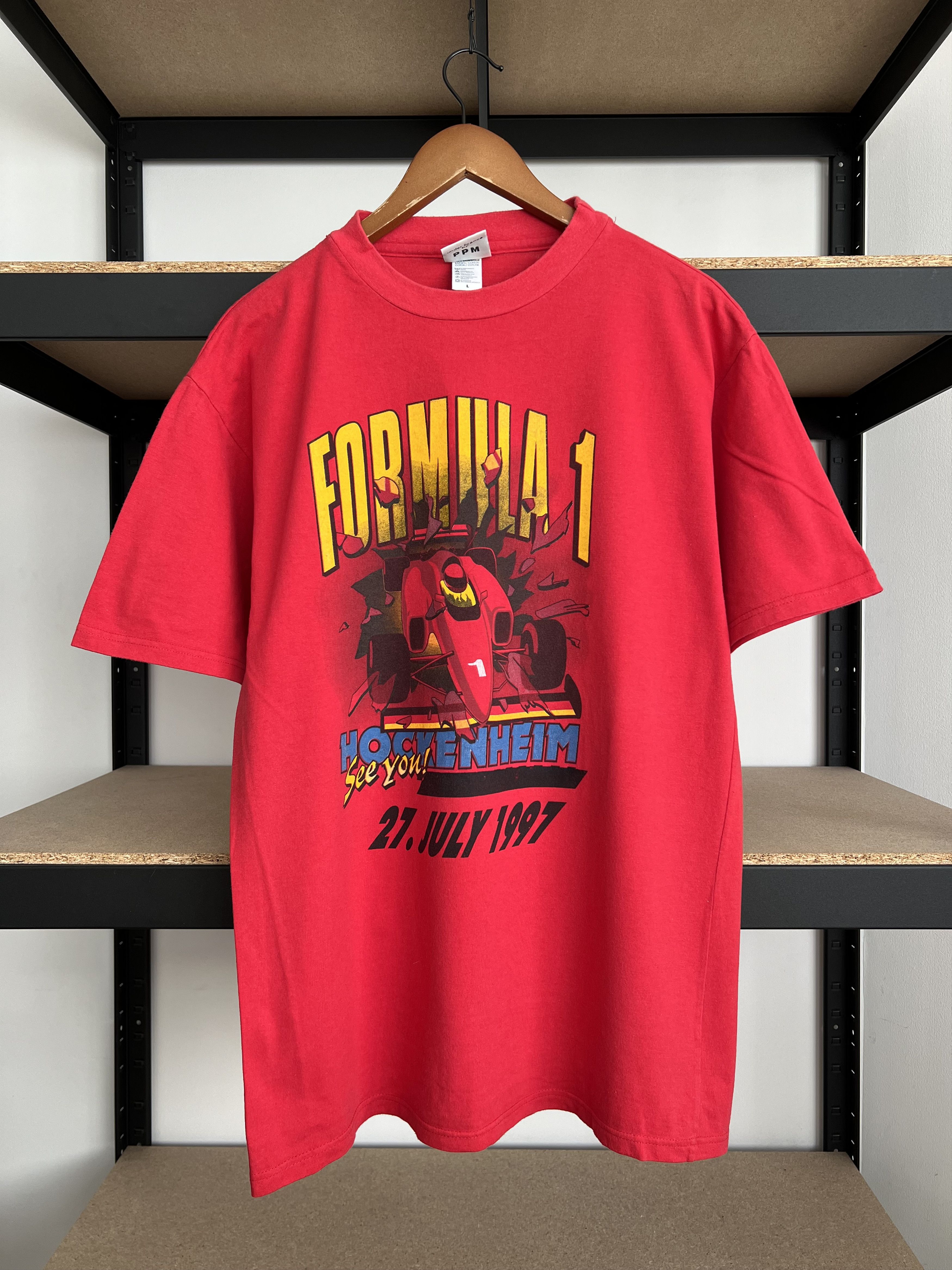 Formula 1 Vintage 1997 Formula 1 Hockenheim F1 Ferrari Red T-shirt Size US L / EU 52-54 / 3 - 1 Thumbnail