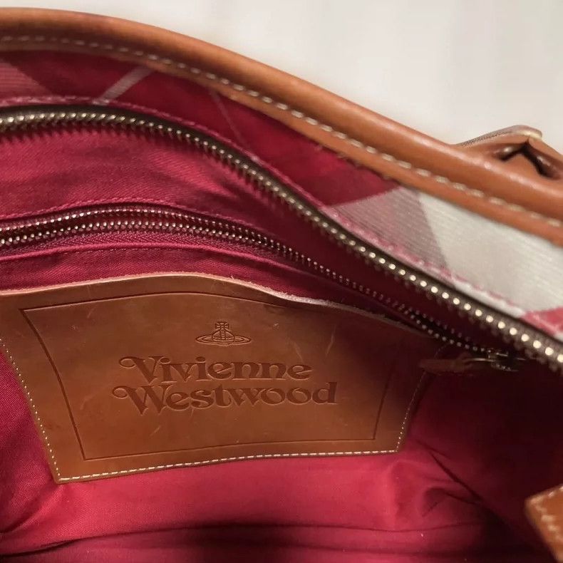 Vivienne Westwood Vivienne Westwood size os Red checkered Saturn leather tote Size ONE SIZE - 8 Thumbnail