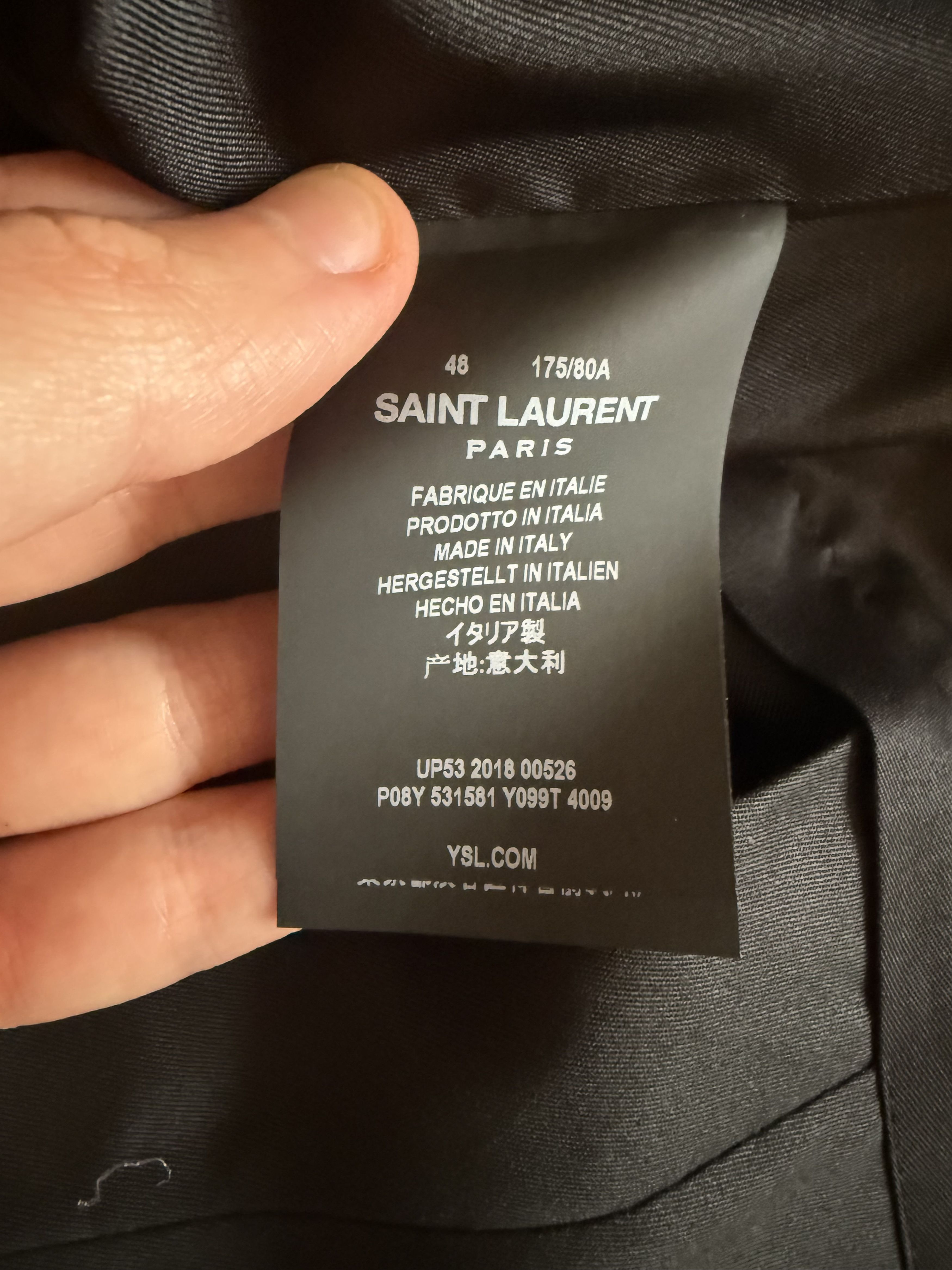 Saint Laurent Paris FW19' Saint Laurent Low Waist Velour Blue Striped Pants Size US 32 / EU 48 - 15 Thumbnail
