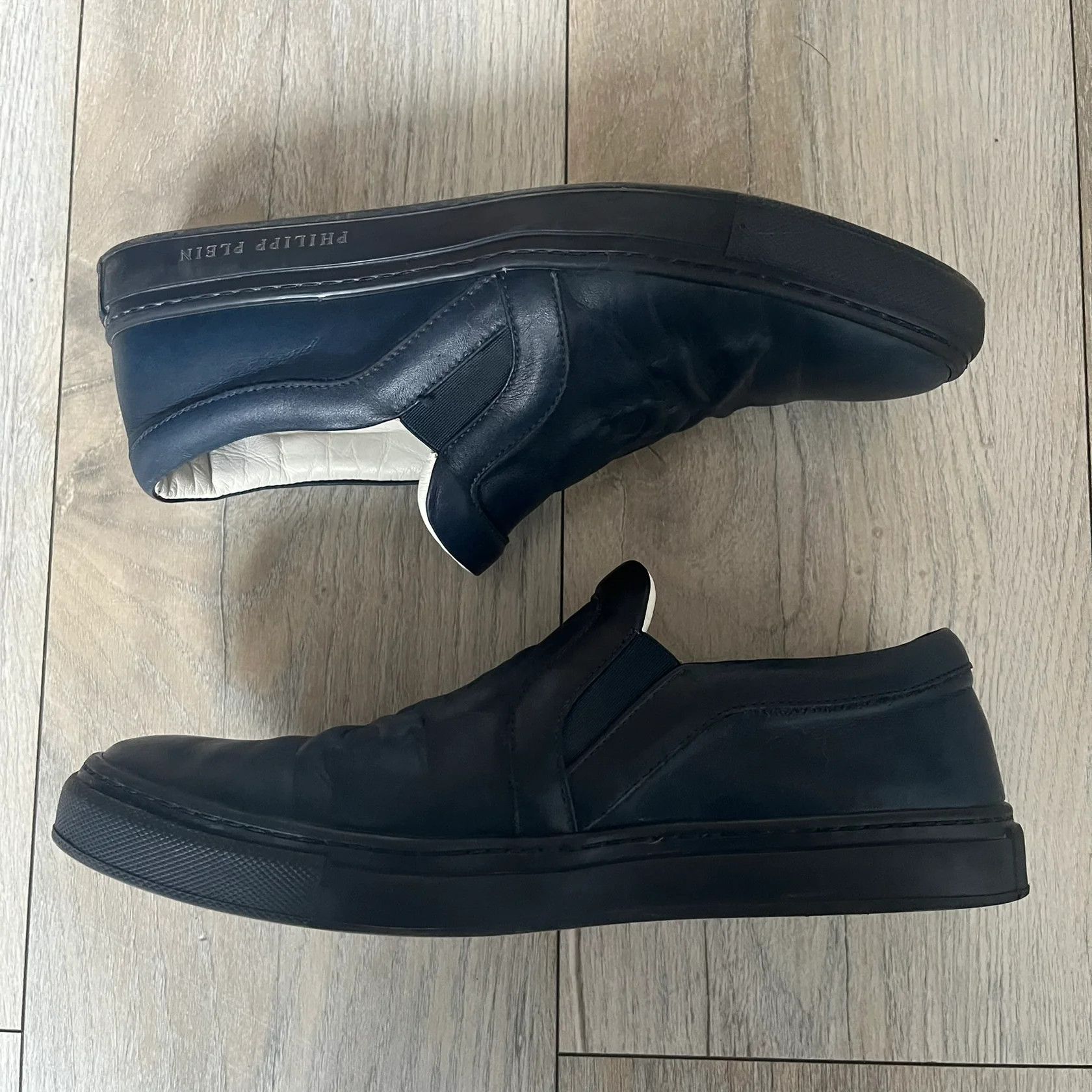 Philipp Plein Philipp Plein Navy Skull Slip Ons Size US 9 / EU 42 - 4 Thumbnail