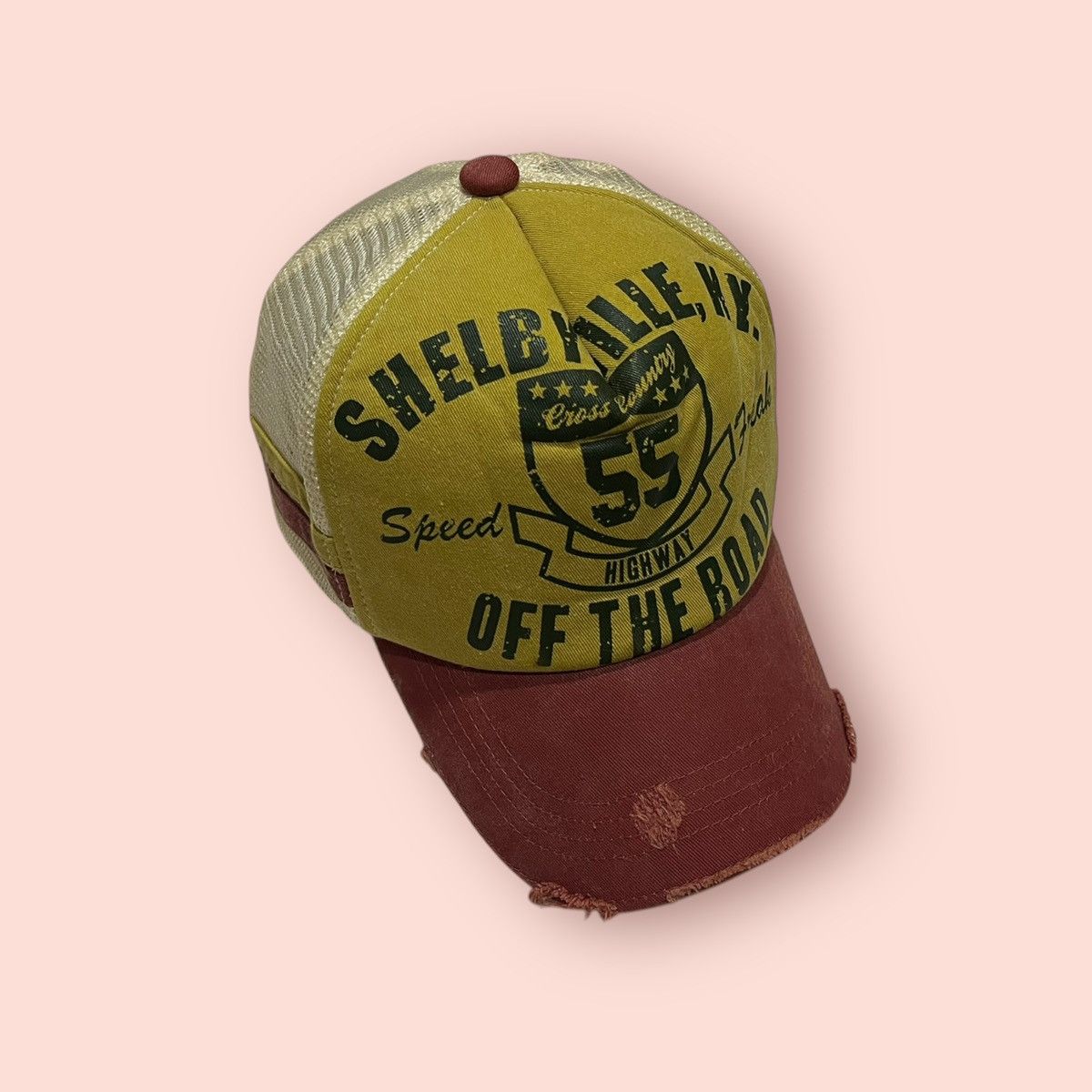 Vintage VINTAGE SPEED HIGHWAY FREAK JAPAN DISTRESSED TRUCKER HAT Size ONE SIZE - 1 Thumbnail