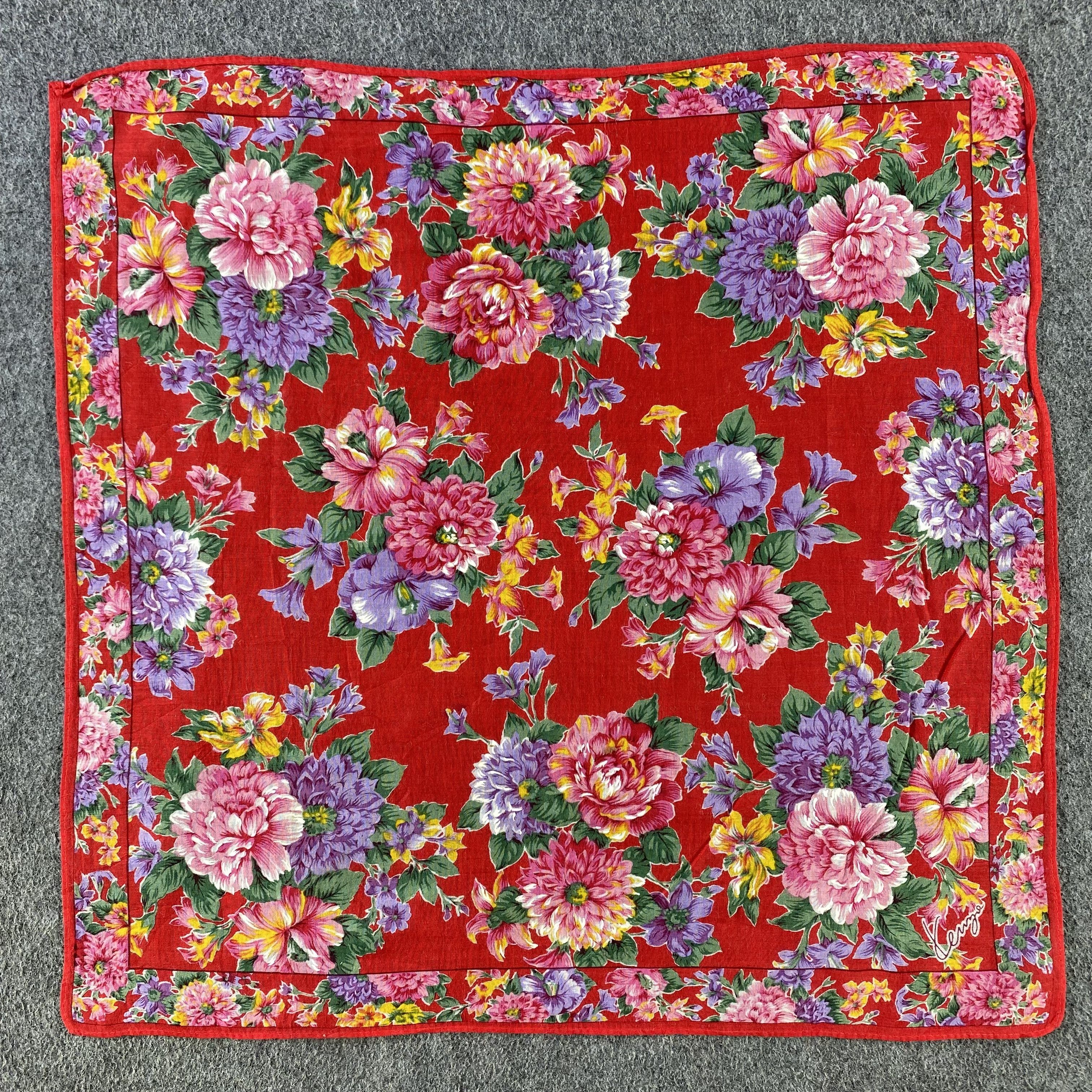Kenzo × Vintage Kenzo Handkerchief/Neckerchief/Bandana HC821 Size ONE SIZE - 1 Thumbnail