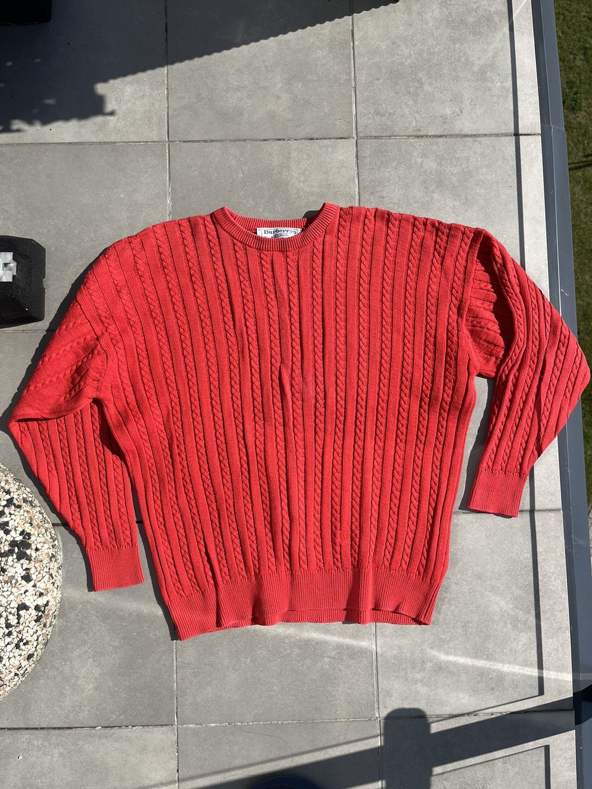 Burberry × Vintage Vintage Burberrys Red Jumper Sweater Size US L / EU 52-54 / 3 - 2 Thumbnail