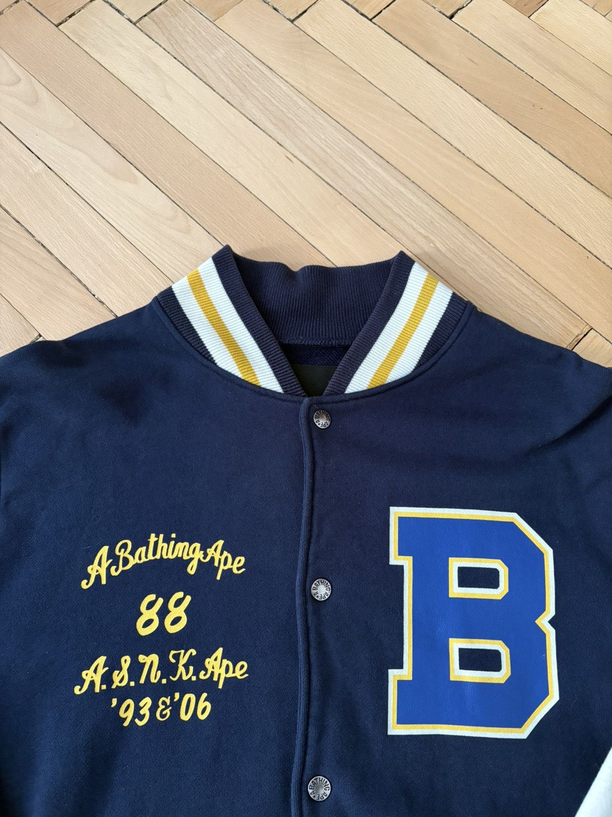 Bape Bape varsity jacket „ANSKA“ F/W 2006 Size US L / EU 52-54 / 3 - 4 Thumbnail