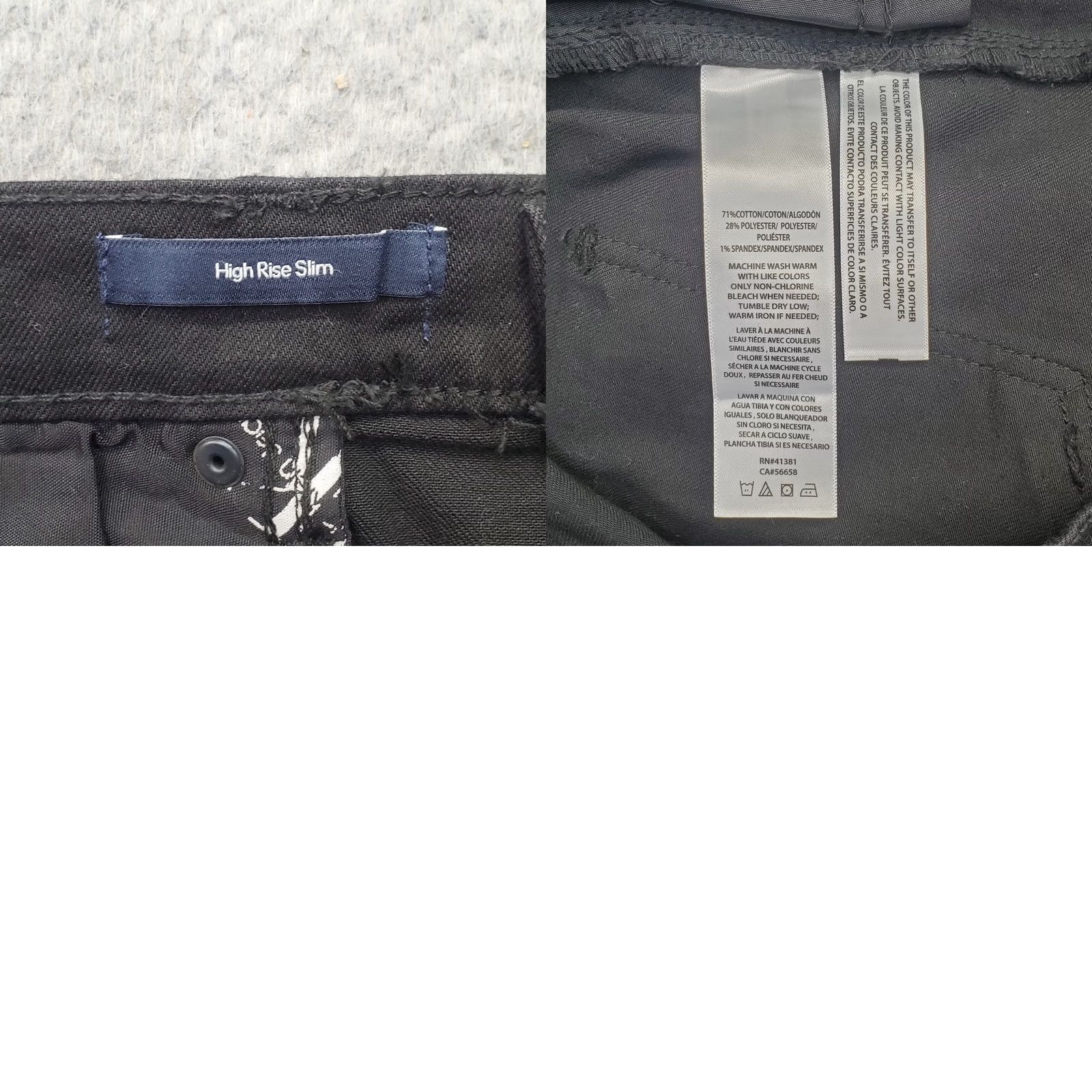 Calvin Klein Calvin Klein Jeans Womens 32 Black Denim Stretch High Rise Slim Fit Straight Leg Jeans Size 24" / US 00 / IT 34 - 8 Thumbnail