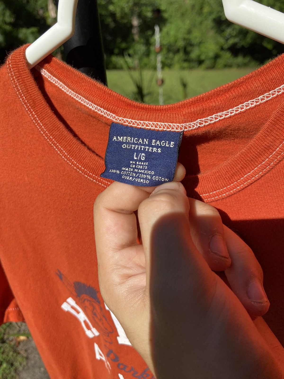 Abercrombie & Fitch Vintage Single Stitch AE Warriors Orange Tee Large Size US L / EU 52-54 / 3 - 9 Thumbnail