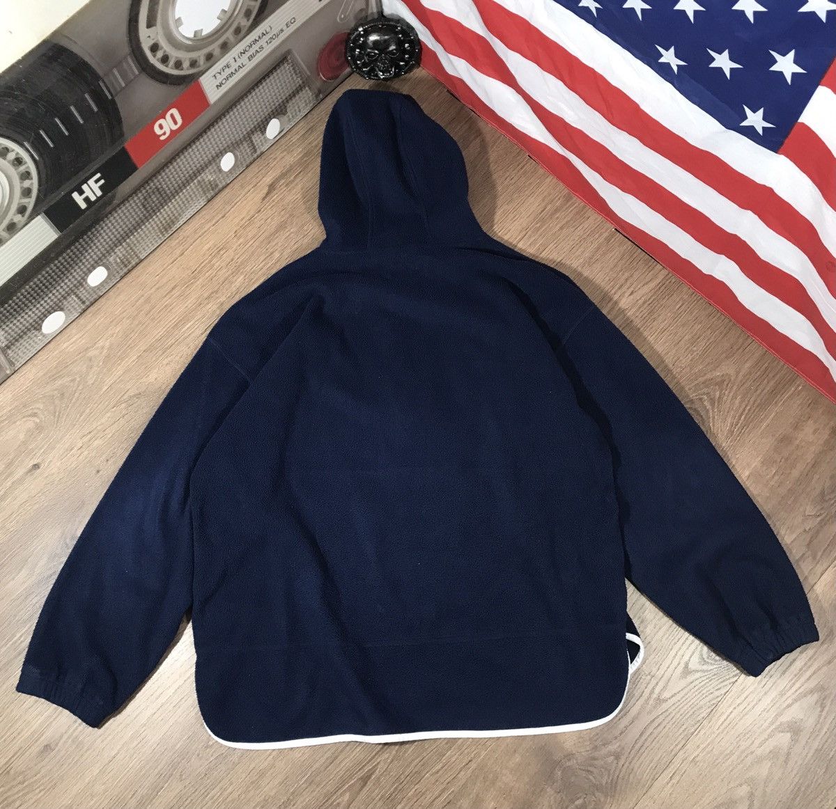 Vintage Vintage 90s USA Sports 1/4 Zip Hoodie Fleece Jacket Size US XXL / EU 58 / 5 - 8 Thumbnail