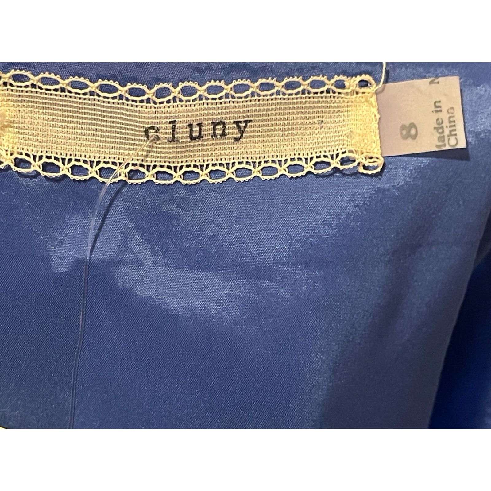 Anthropologie VINTAGE Anthropologie Cluny Reactive Shimmer Blue Tile Pattern Sequin Skirt Adult 8 Blue Sequin Mini Womens Size 30" / US 8 / IT 44 - 4 Thumbnail