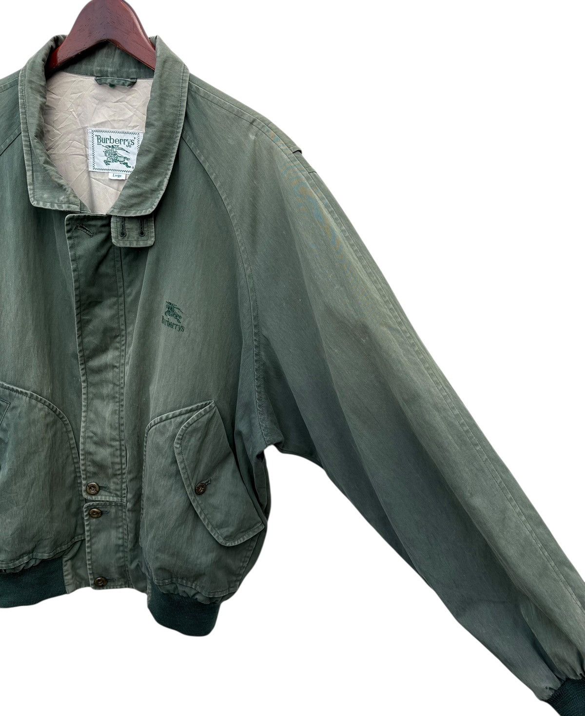 Burberry Vintage Burberry’s Thrashed Sun Faded Harrington Jacket Size US L / EU 52-54 / 3 - 9 Thumbnail