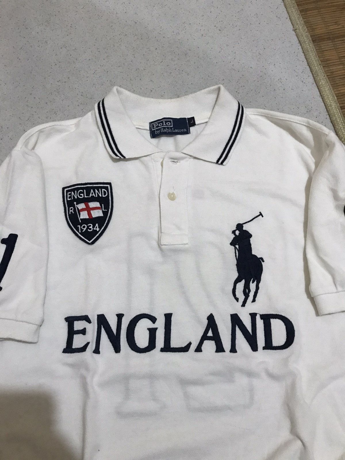 Polo Ralph Lauren Vintage Polo Ralph Lauren England Poloshirt Size US L / EU 52-54 / 3 - 3 Thumbnail