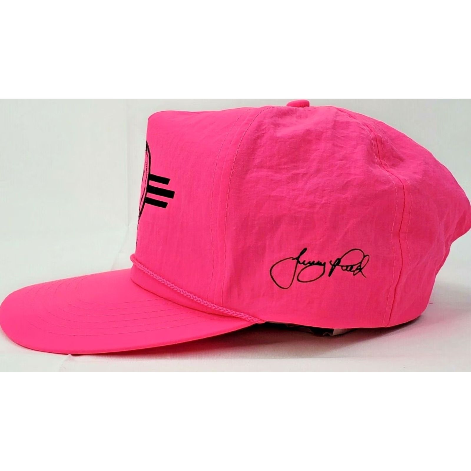 Pinko Vintage Sportsman The Bird Graphic Snapback Hat Unisex Hot Pink Adjustable Cap Size ONE SIZE - 5 Thumbnail