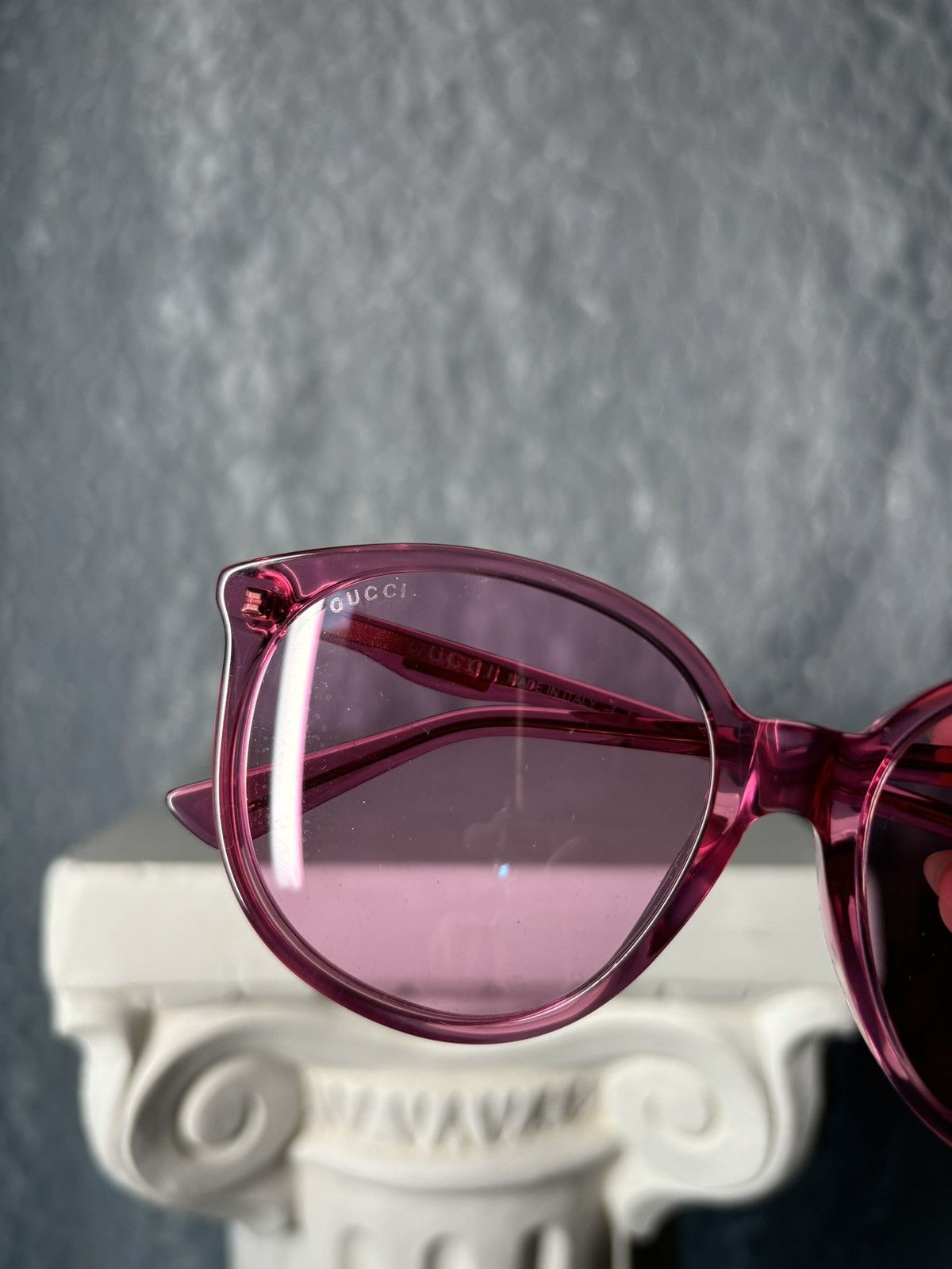 Gucci Gucci Pink Sunglasses Size ONE SIZE - 10 Thumbnail