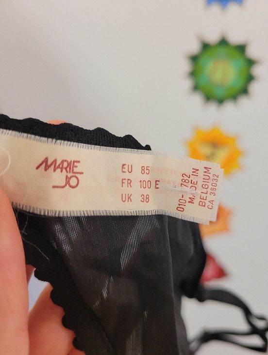Other Marie Jo Vintage Lace Underwire Embroidered Bra Black - 38E Size ONE SIZE - 4 Thumbnail