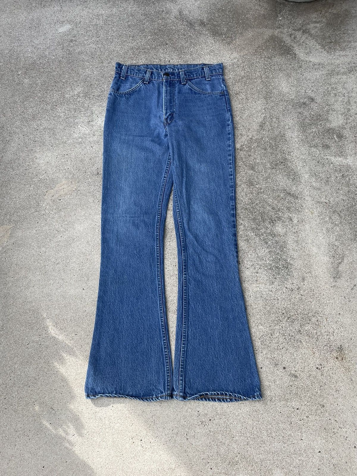 image of Levis x Vintage 80's Levi’S 646 Orange Tab Flare Jeans 30X32 in Blue, Men's