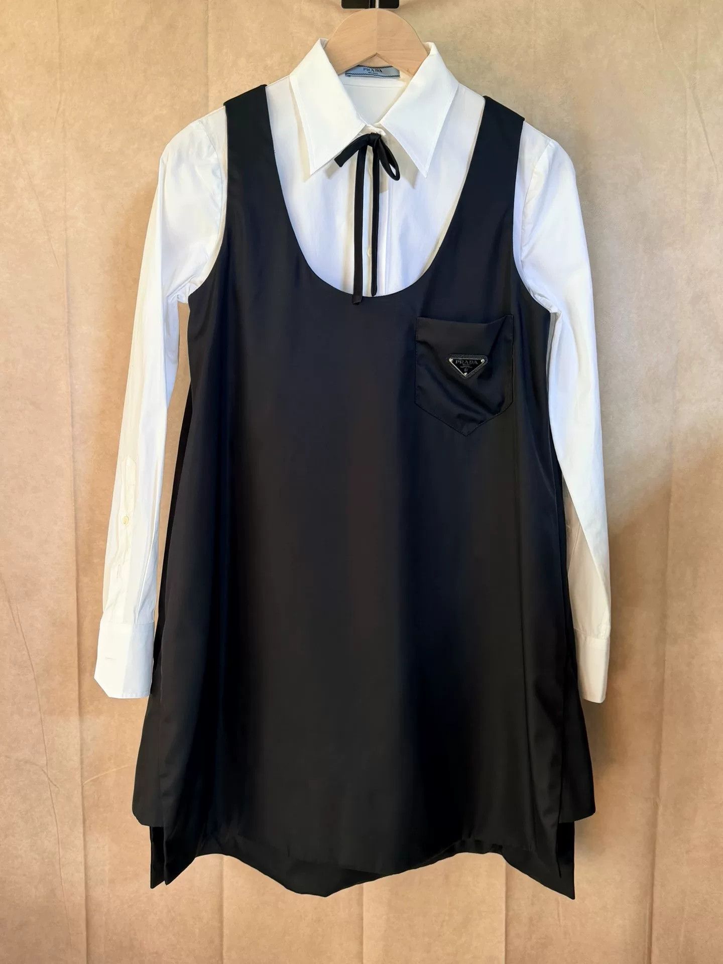 Prada Prada Nylon Black Dress it_40 Women Size S / US 4 / IT 40 - 1 Thumbnail