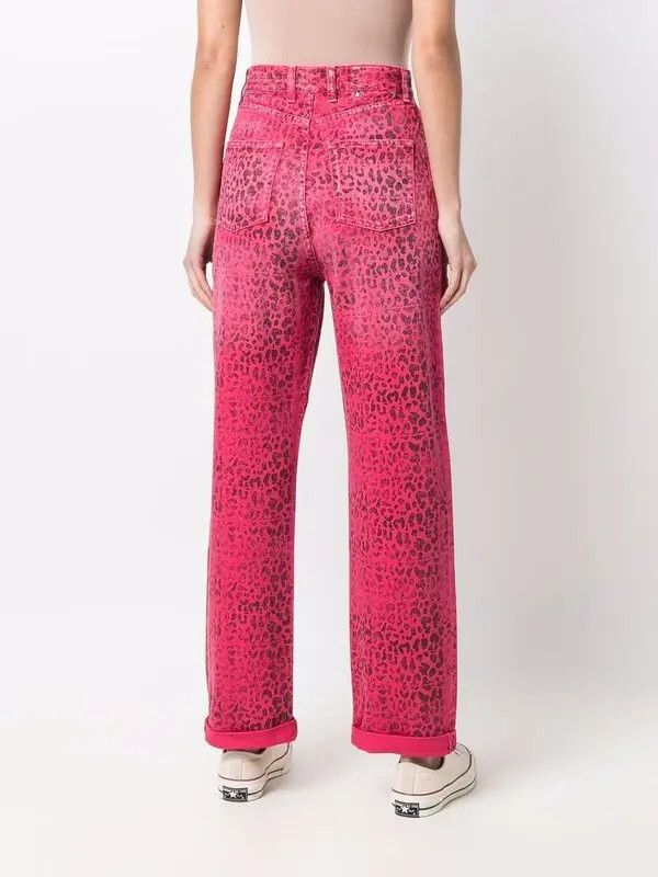 Golden Goose o1y0725 Denim Pant in Fuchsia/Brown Size 28" / US 6 / IT 42 - 4 Thumbnail