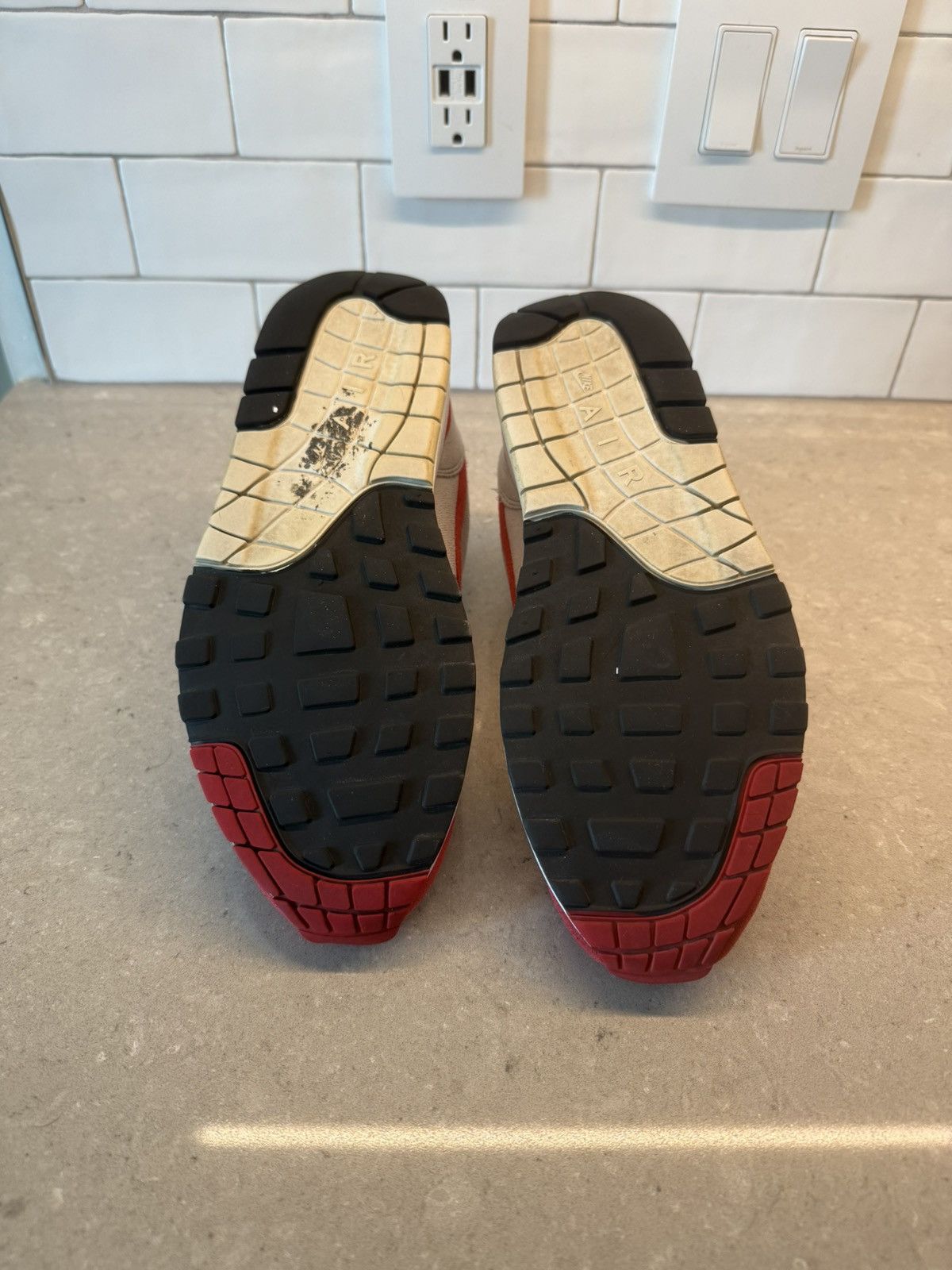 Nike Size 10 - Nike Air Max 1 OG Anniversary Red Size US 10 / EU 43 - 5 Thumbnail