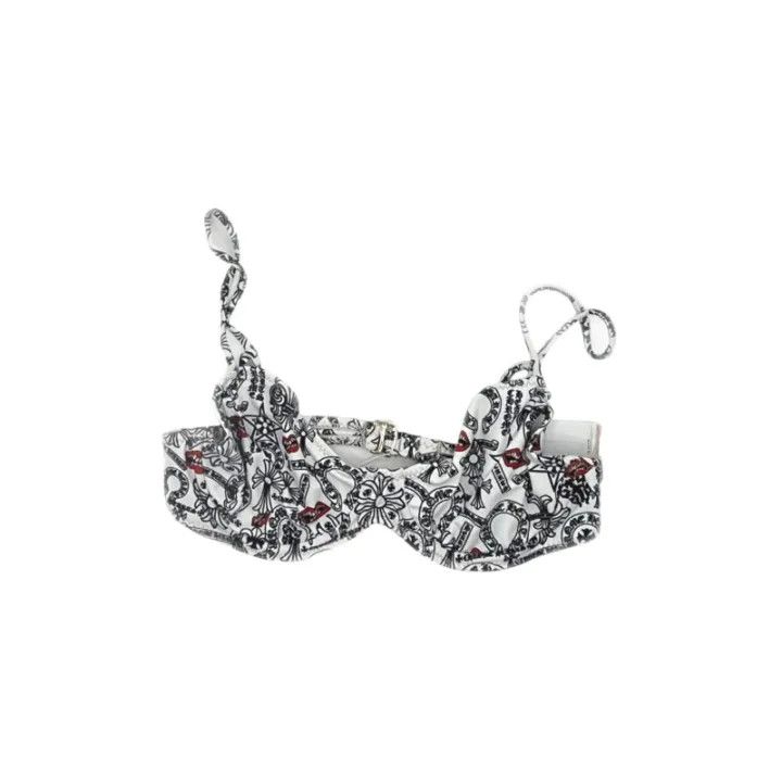 Chrome Hearts Chrome Hearts Patterned White Bra with Thin Straps 0079 Size US M / EU 48-50 / 2 - 1 Thumbnail