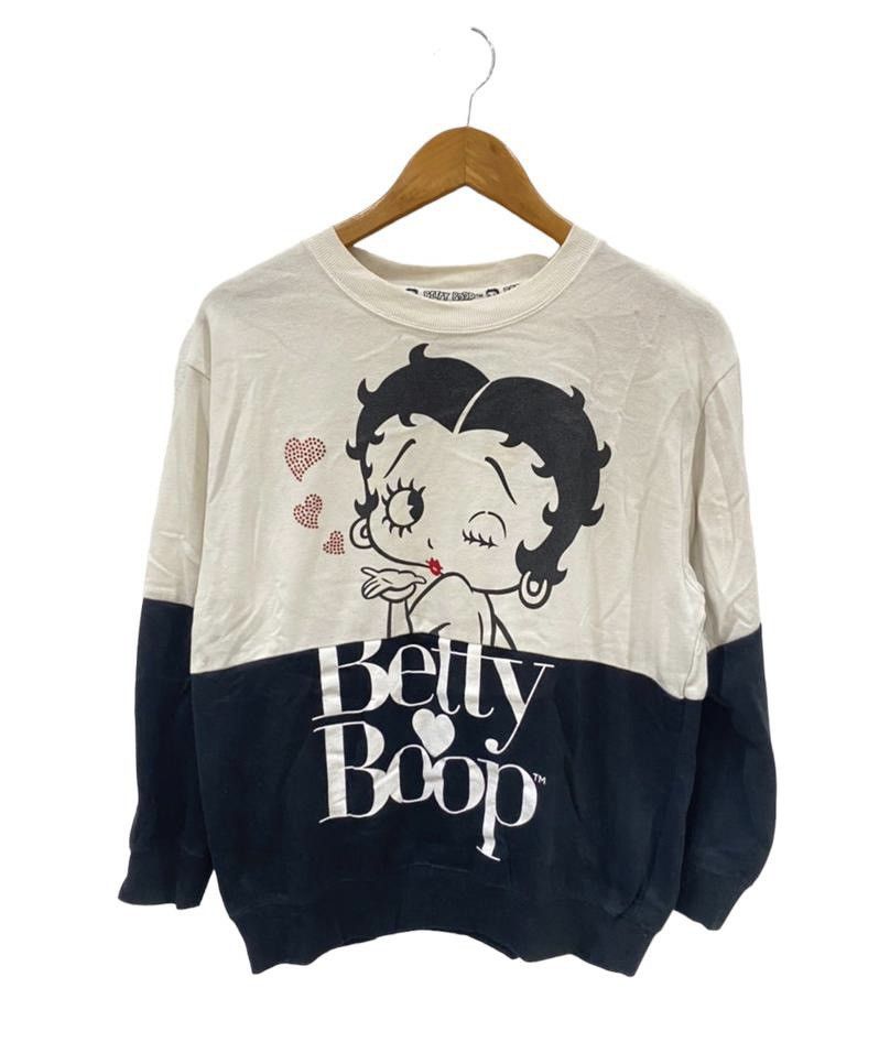 Cartoon Network × Vintage ✅ Vintage BETTY BOOP rare white black streetwear sweatshirt Size US L / EU 52-54 / 3 - 1 Thumbnail