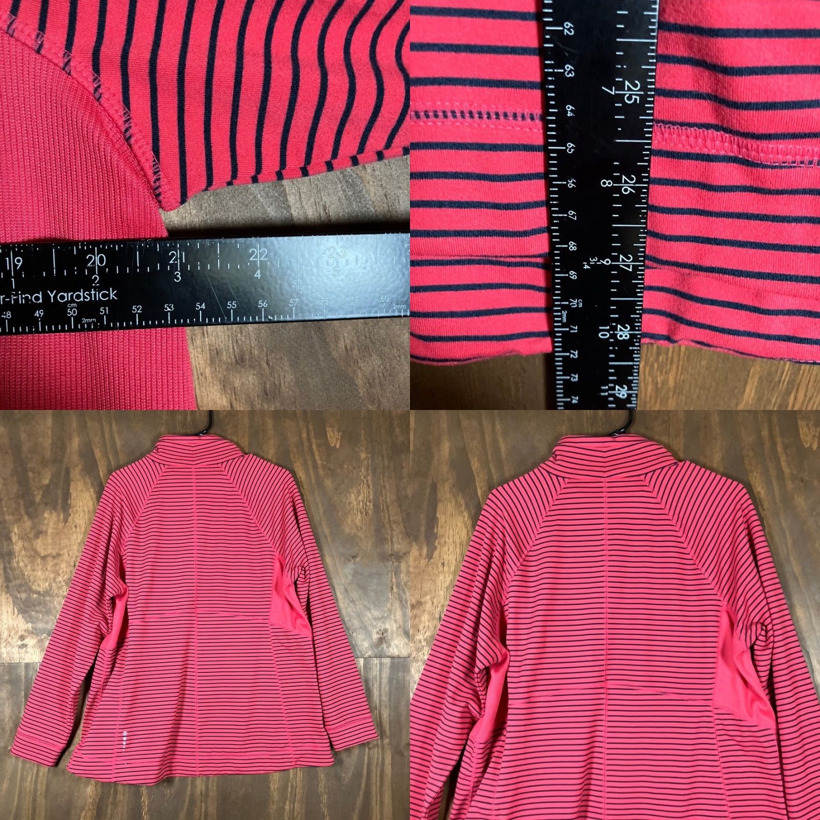 Talbots T by Talbots Womens Sweater Pink Black Striped UPF 50+ 1/4 Zip Stretch XL Pullover Knit Shirt Womens Size XL / US 12-14 / IT 48-50 - 8 Thumbnail