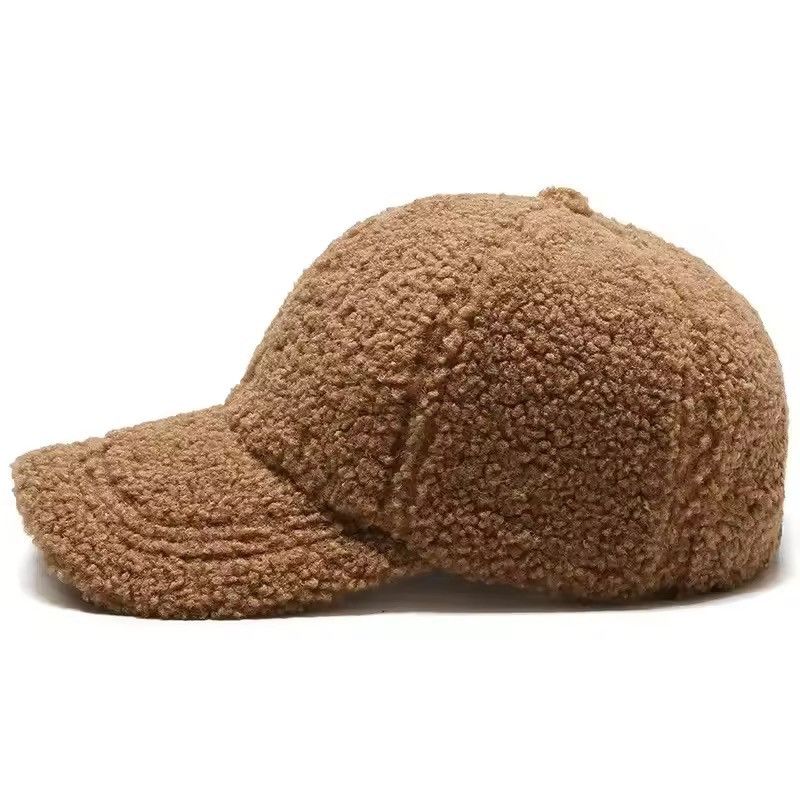 Japanese Brand Artificial Plush Lamb Wool Baseball Cap Size ONE SIZE - 3 Thumbnail