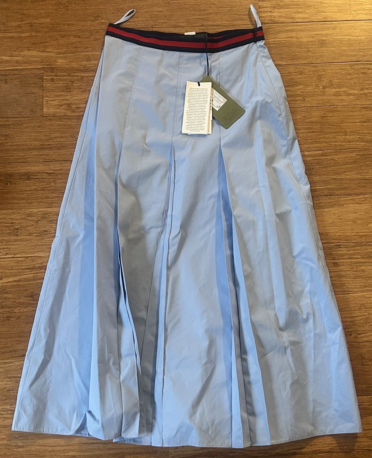 Gucci Gucci Pleated A-Line Heavy Cotton Poplin Skirt 695326 Size 26" / US 2 / IT 38 - 7 Thumbnail