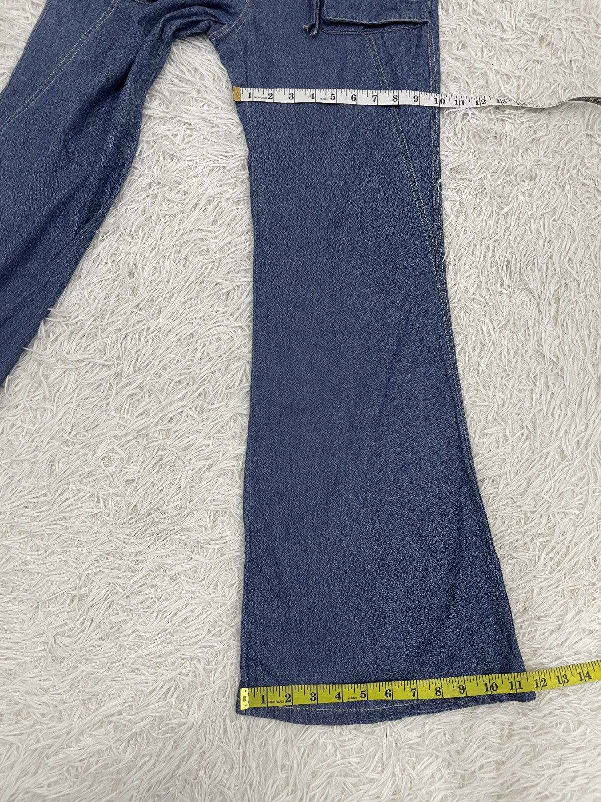Japanese Brand Flare Jeans Pant Cargo Pockets Size 31" - 8 Thumbnail